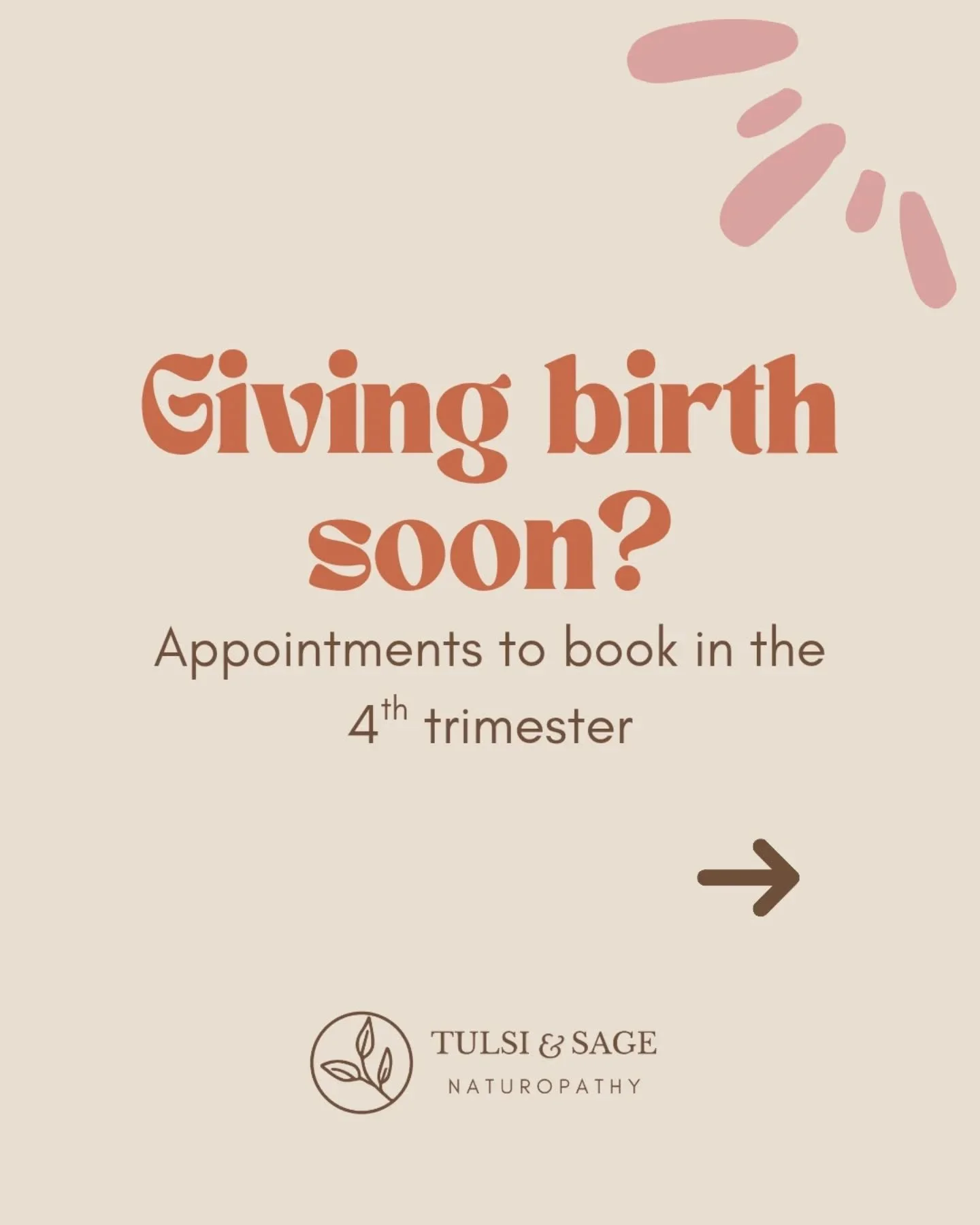 🔖 for later!

Some of the postpartum appointments and services i routinely recommend for expectant mums.

For naturopathy, I usually recommend we catch up by about 4-6 weeks postpartum for a check in and so we can get you supported early with regard