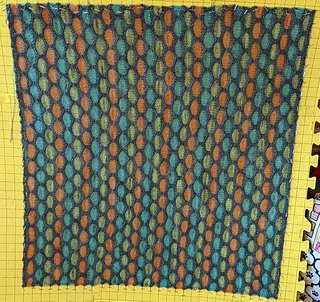 Baby blanket based on Painting Honeycombs Blanket by Stephen West
