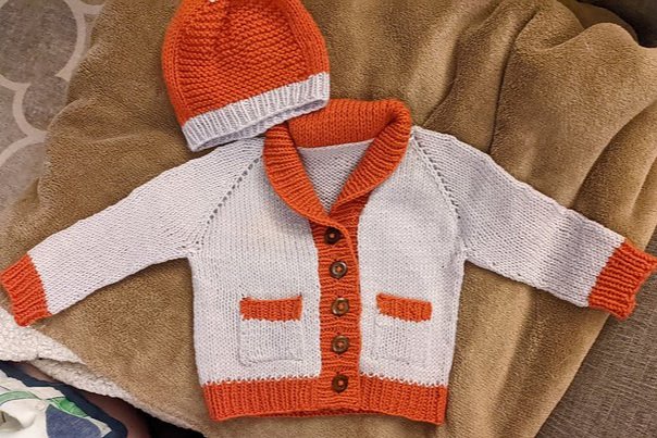 Hat and sweater based on Barley Hat by Tin Can Knits and gramps by Tin Can Knits