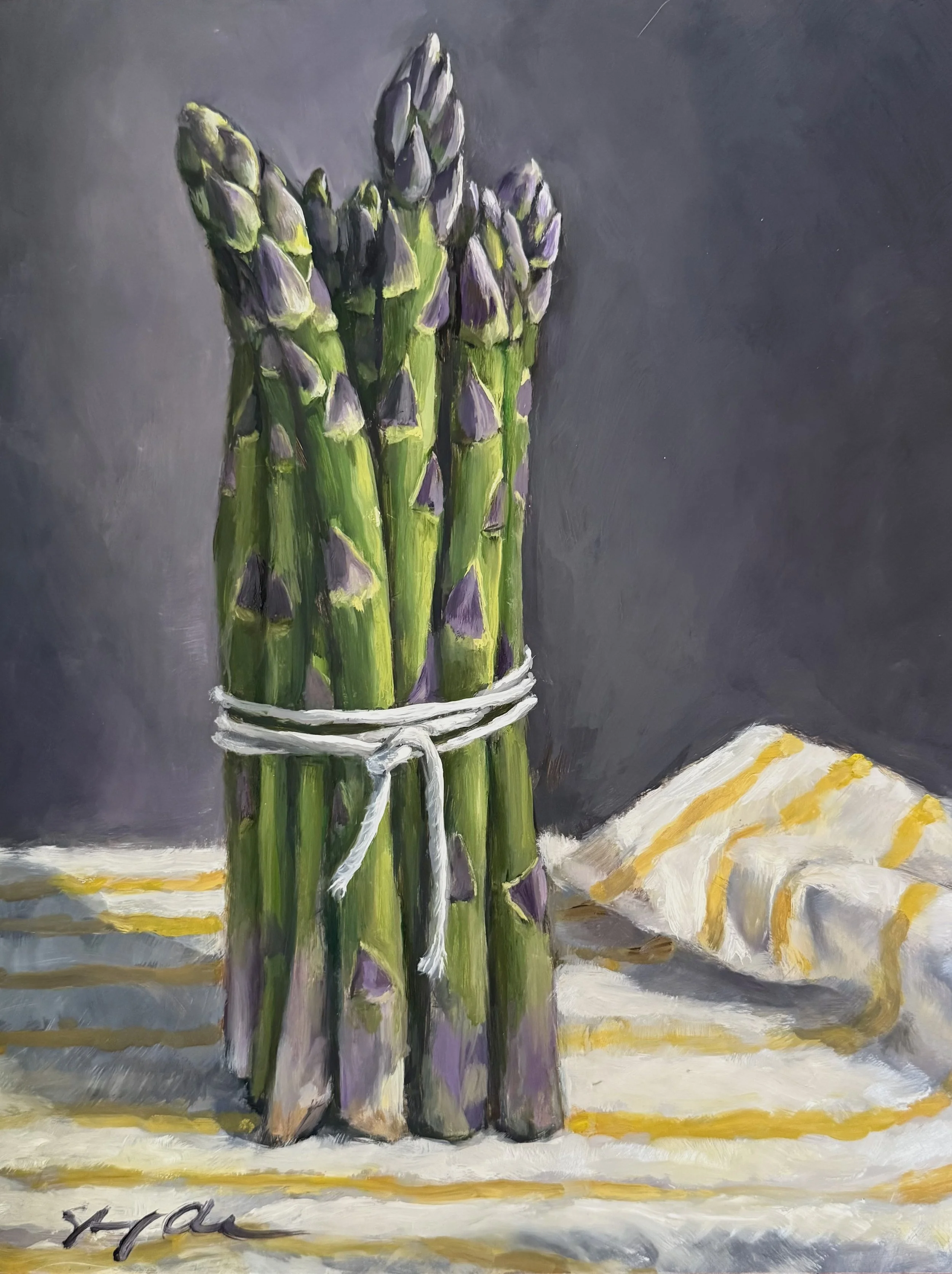 Asparagus - oil on panel