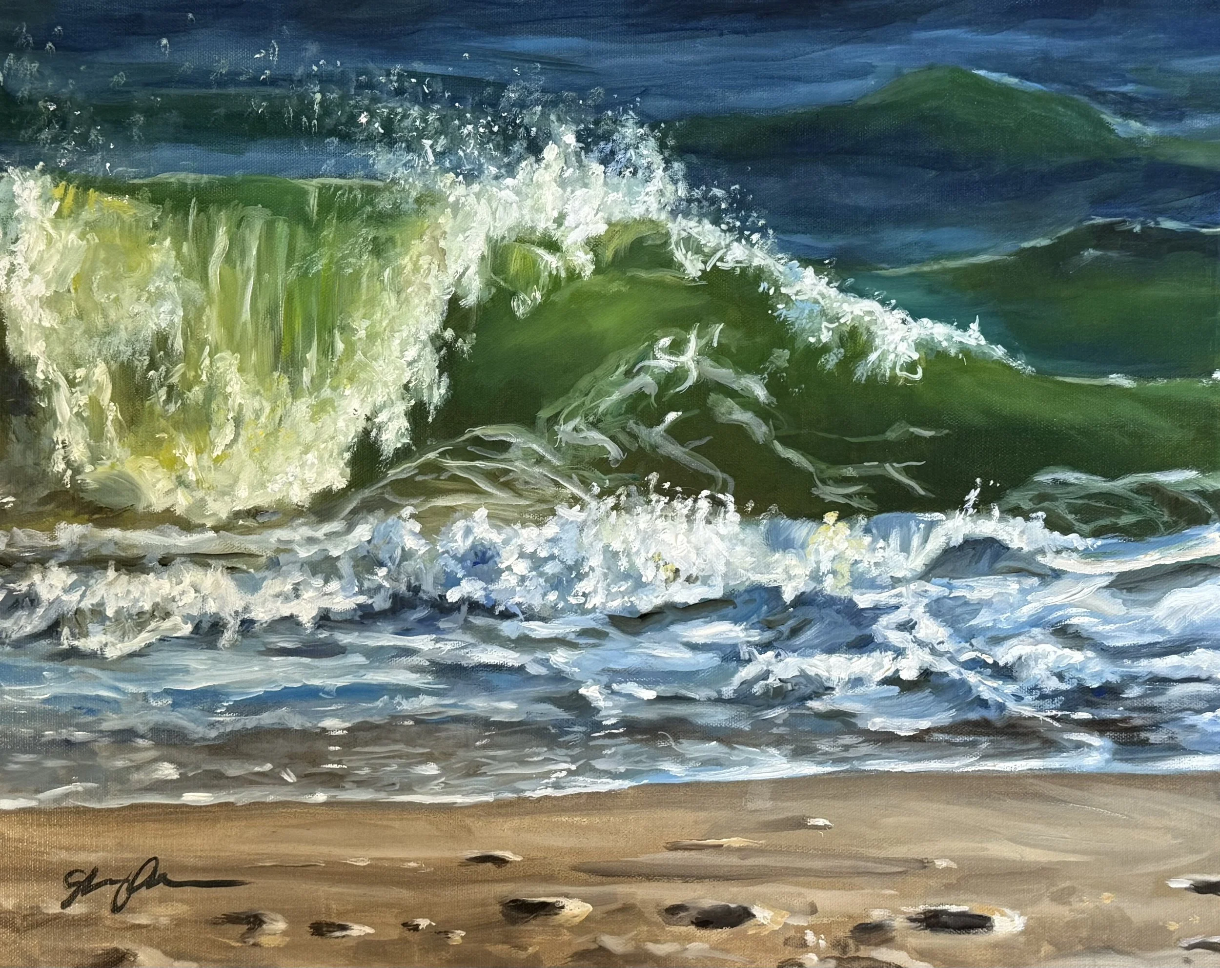 Wave 4 / oil on canvas