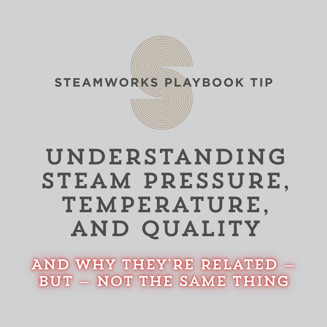 Understanding Steam Pressure, Temperature, and Quality (And Why They’re Related — But — Not the Same Thing)