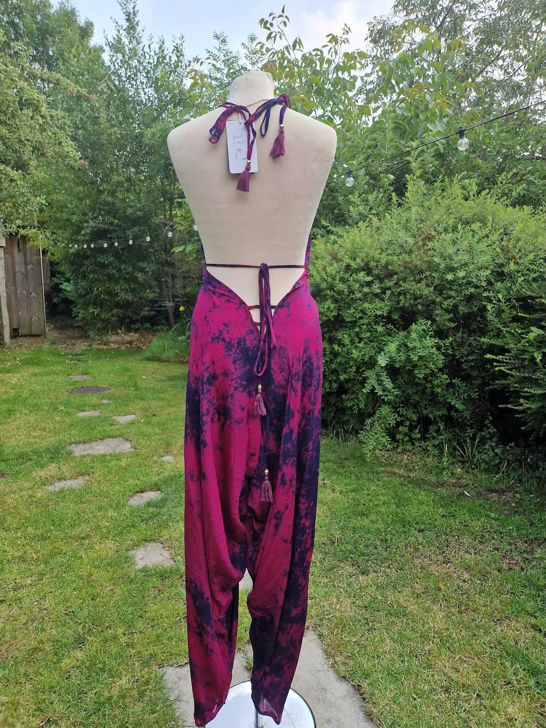 Artemis Recycled Silk Jumpsuit - BArefoot Life - back.jpeg