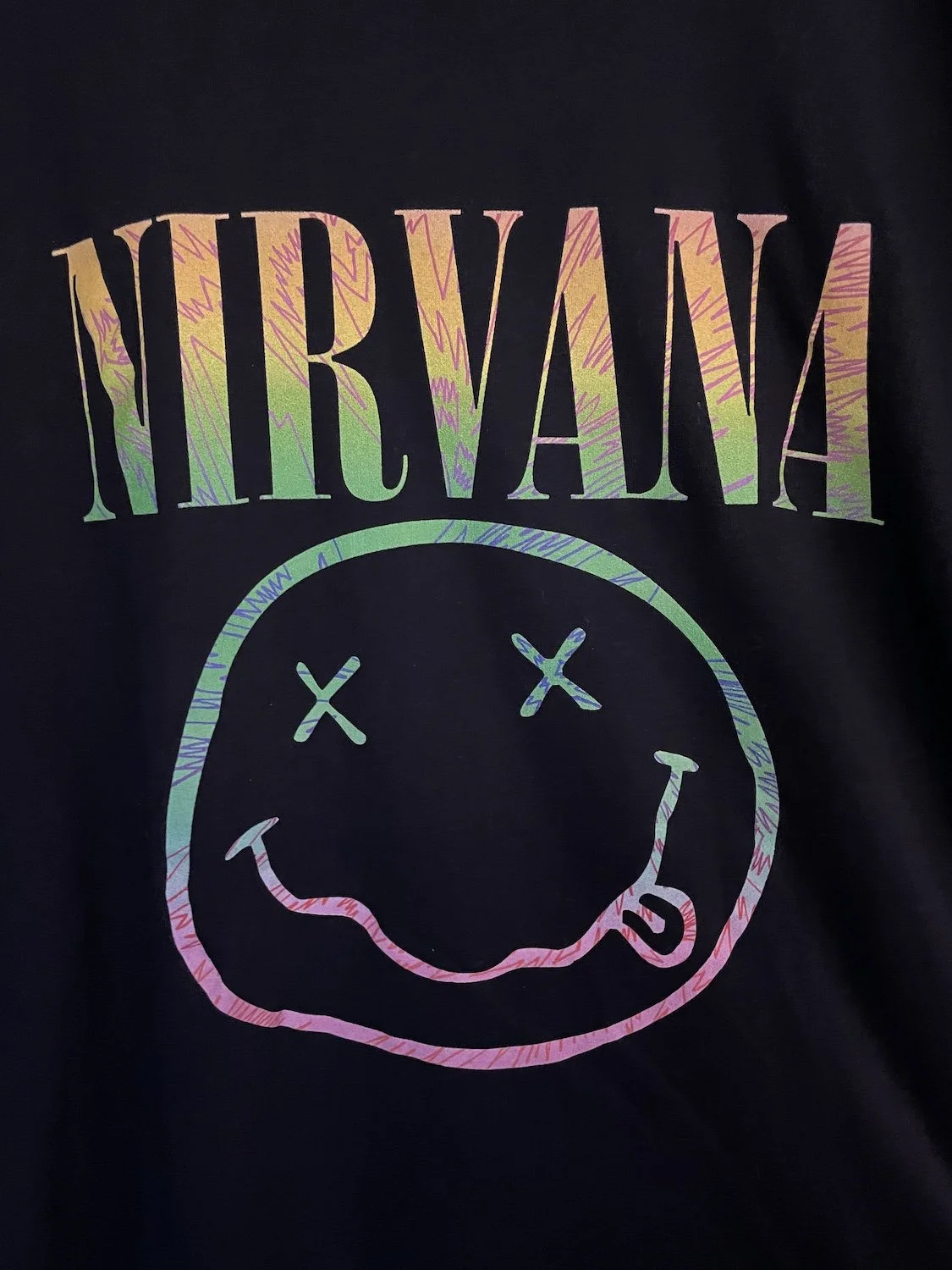 Nirvana Smiley T-shirt - The Eleventh House detail.jpeg