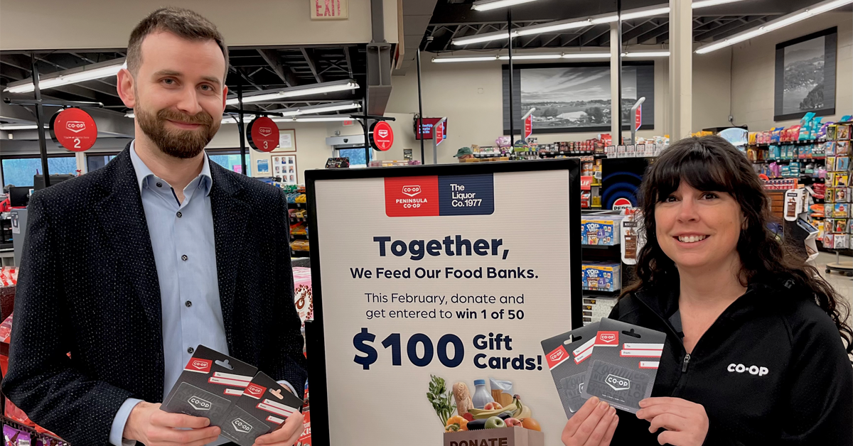 Peninsula Co-op and Island Savings join forces to support local food banks