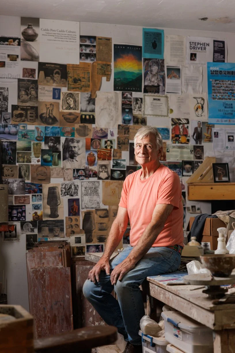 Driver in his studio
