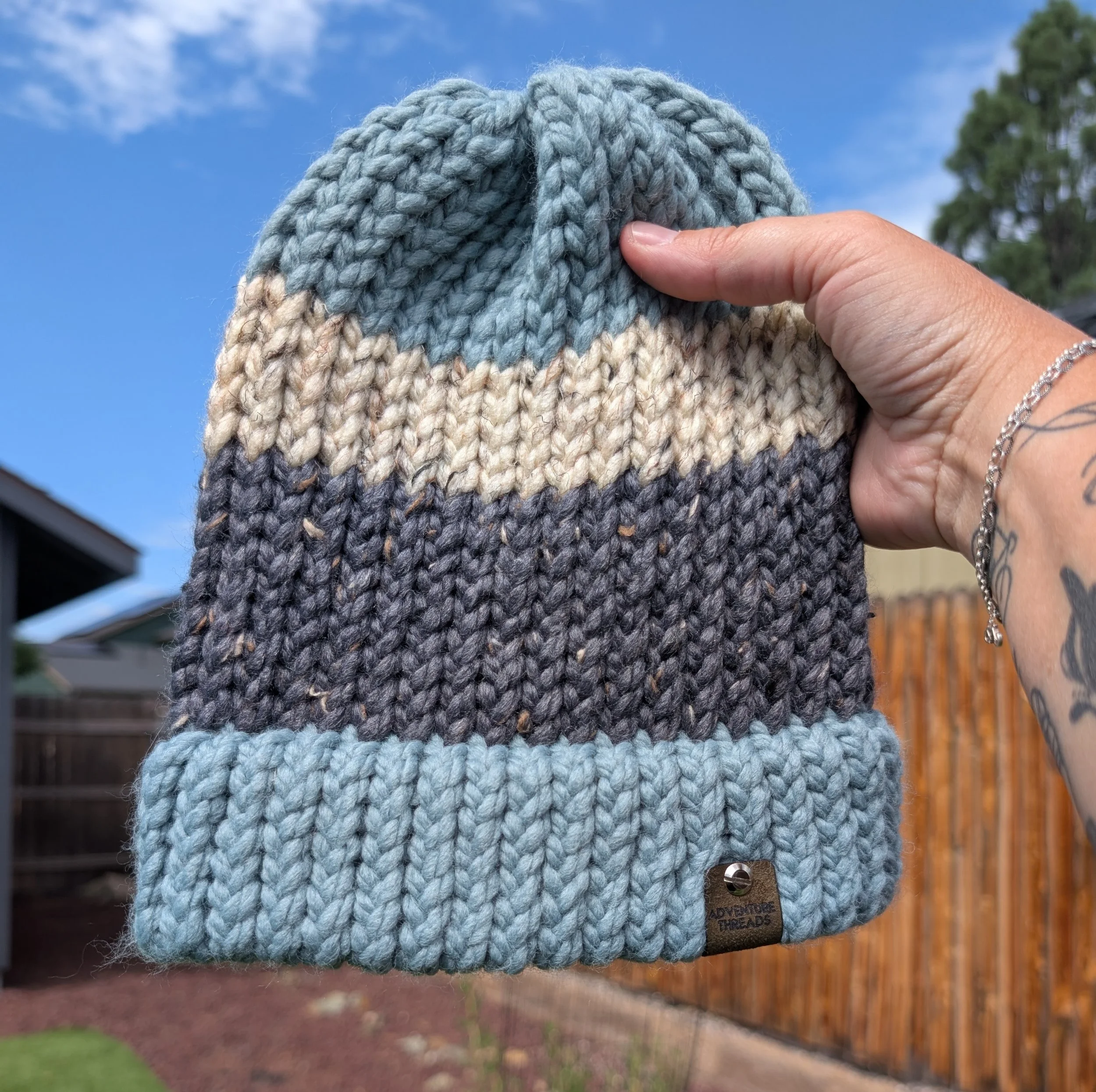The Faux-White Speckled, Blue & Grey
