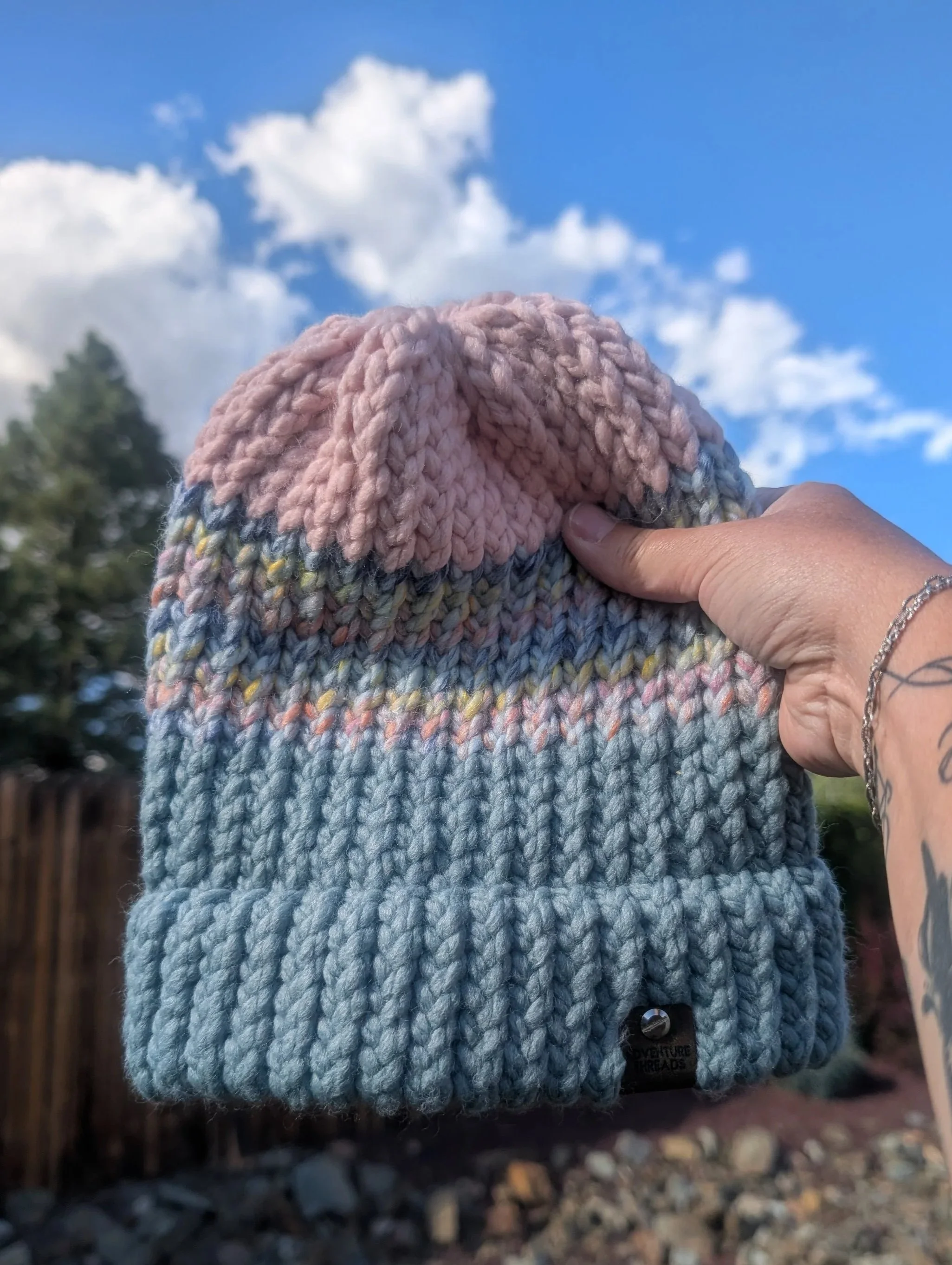 The Faux- Blue & Pink Multicolor