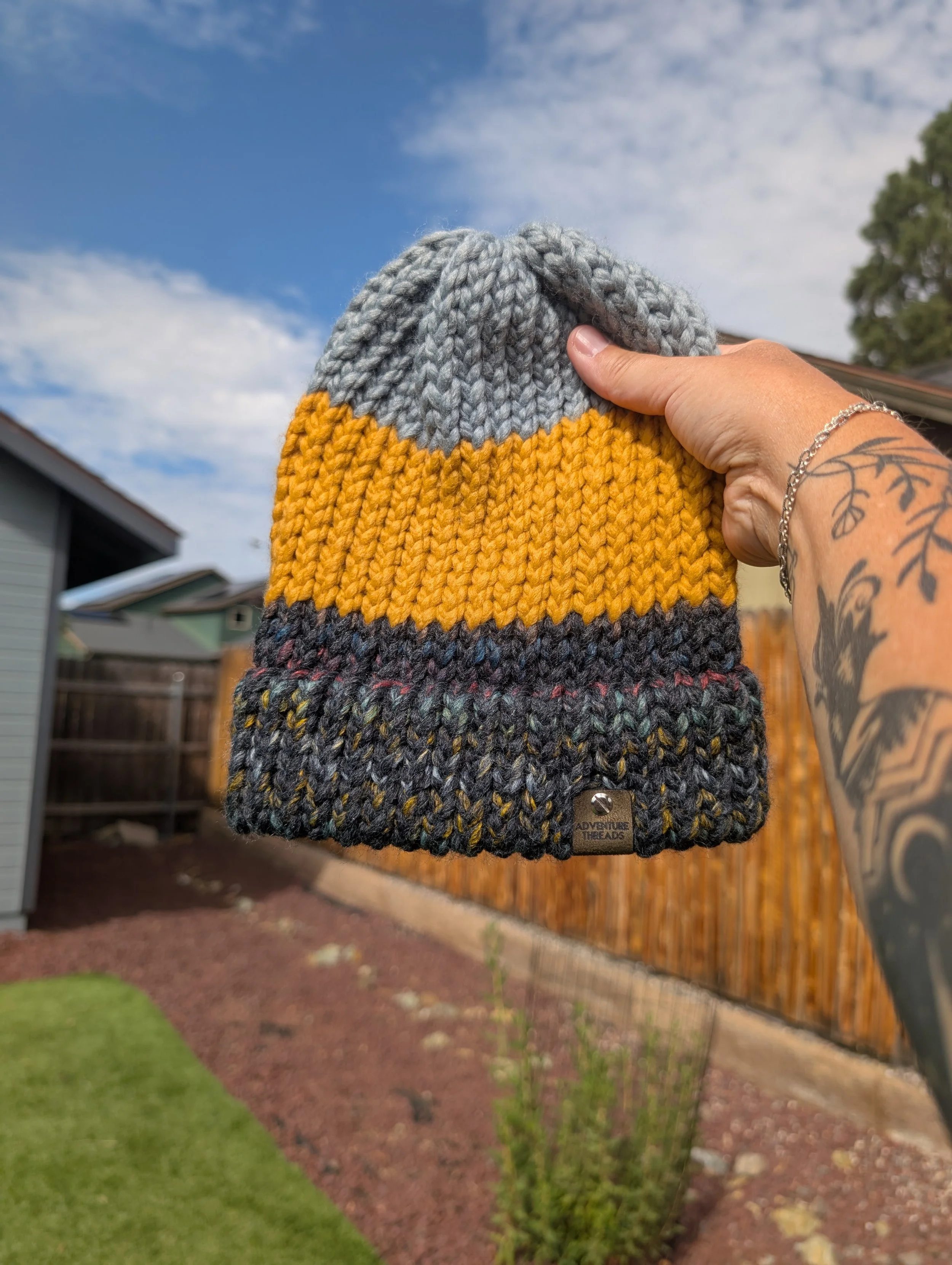 The Faux-Speckled, Yellow & Blue