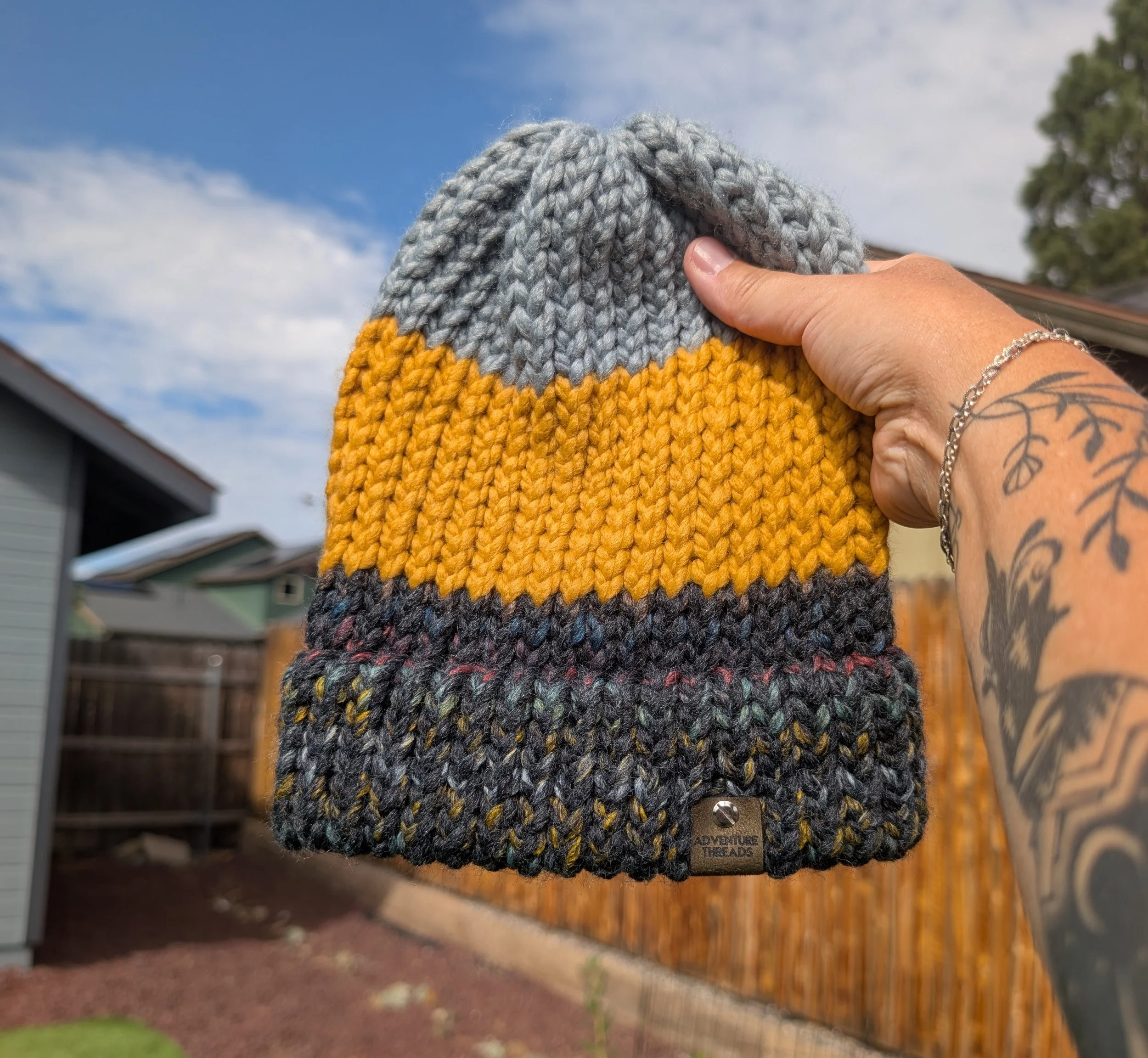 The Faux-Speckled, Yellow & Blue