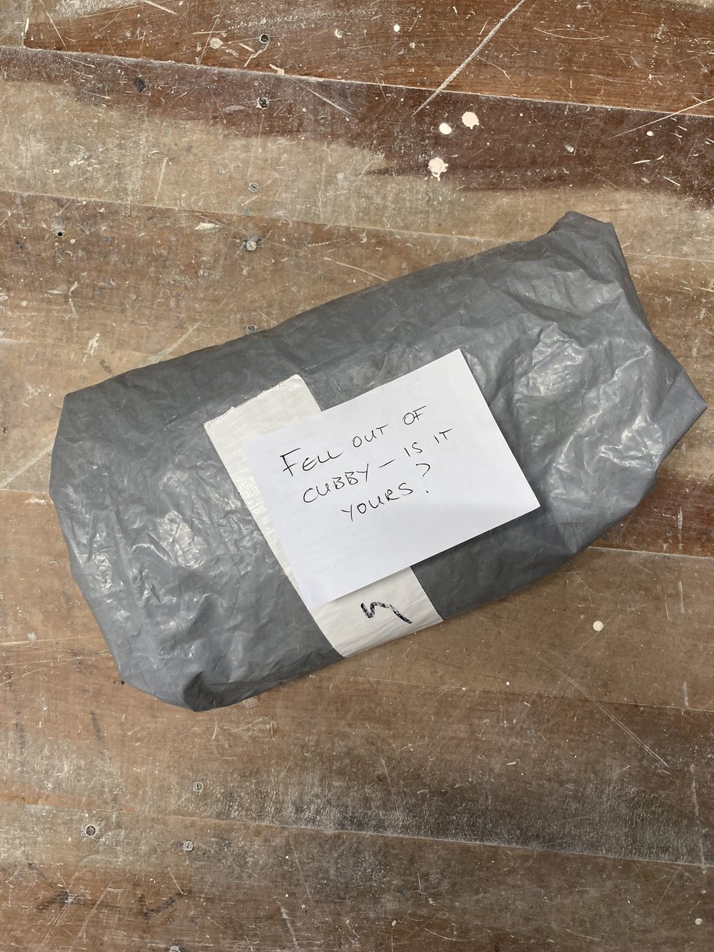 This fell out of a cubby!