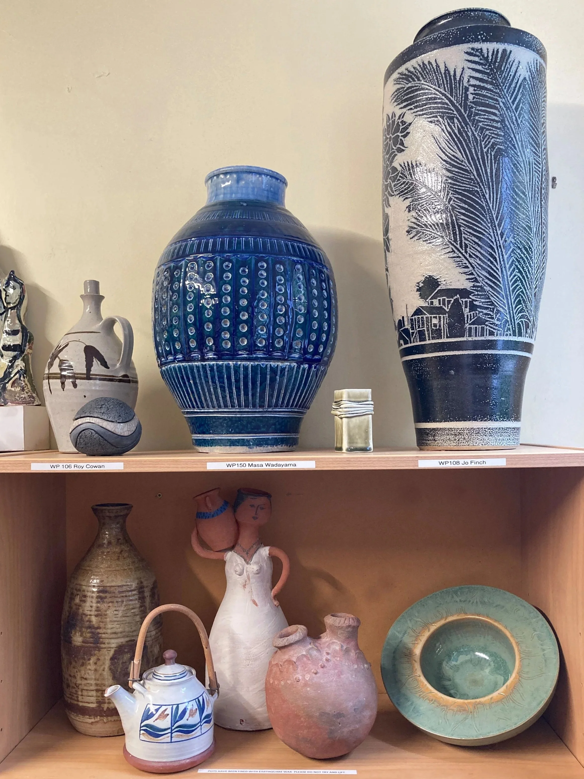 A collection of work in the corner of the library