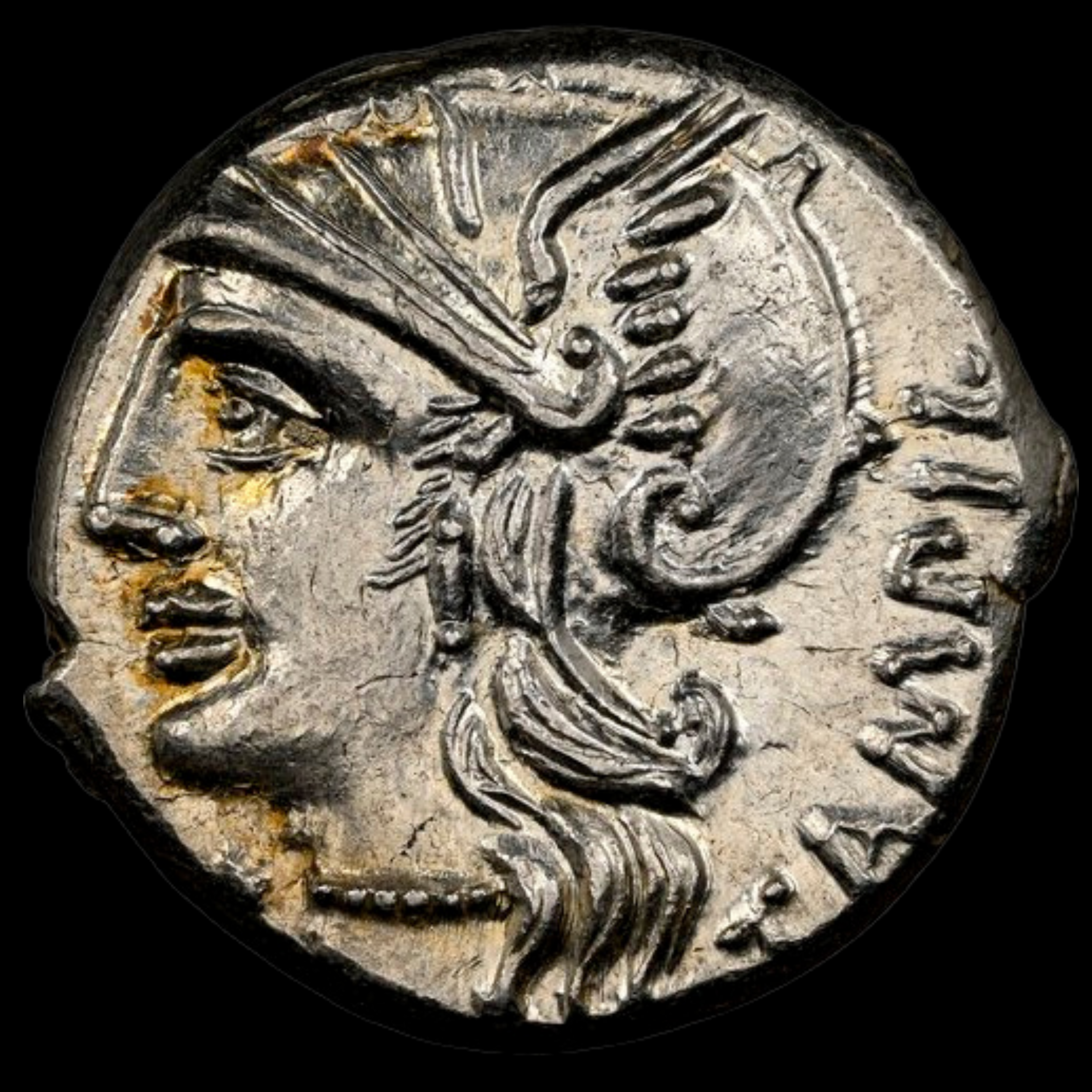Roman Republic Silver Denarius of M. Baebius Tampilus (about 2160 years ago)