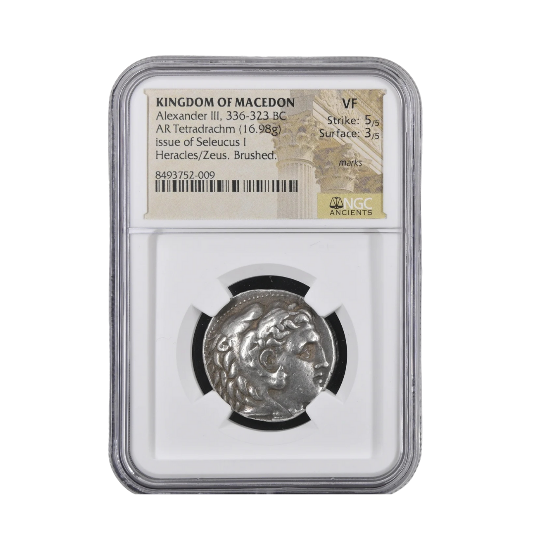 Alexander III “the Great” AR Tetradrachm — Seleucid Strike of Empire, Heracles & Zeus (336–323 BC)