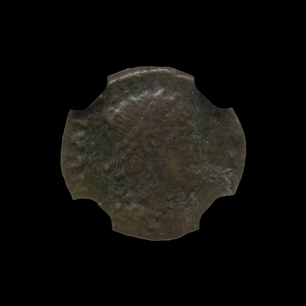 Ancient Roman Bronze Coin of Emperor Valentinian III (Last