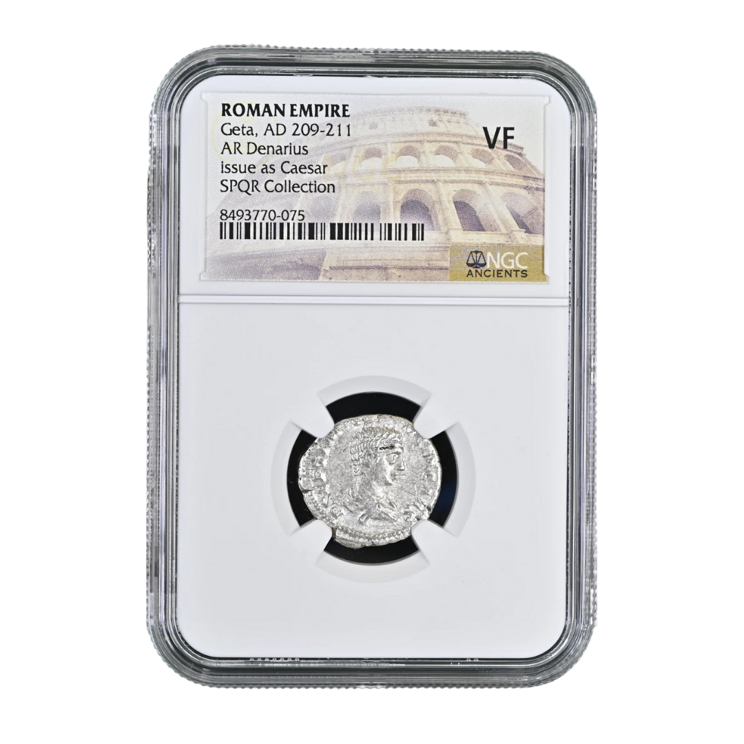 Geta as Caesar AR Denarius — Silver of a Doomed Heir in Rome’s Severan Court (AD 209–211)