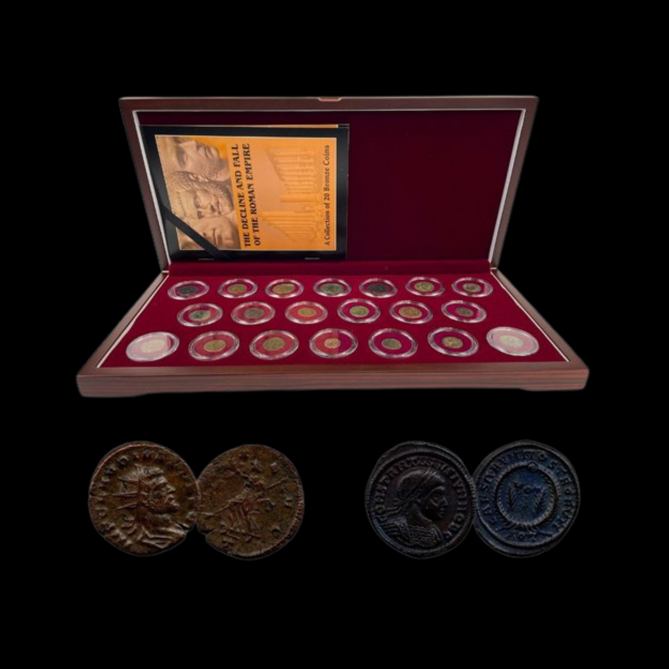 The Decline and Fall of the Roman Empire_ Box of 20 Bronze Coins of Ancient Rome.png
