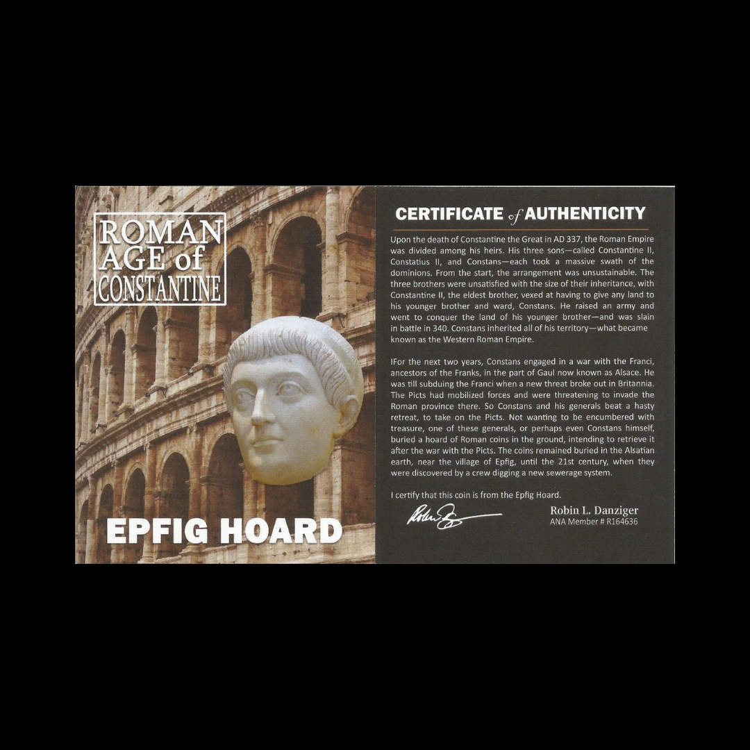 Constantine I, The Great (Epfig Hoard) Roman AE (about 1,685-1,750 years ago)