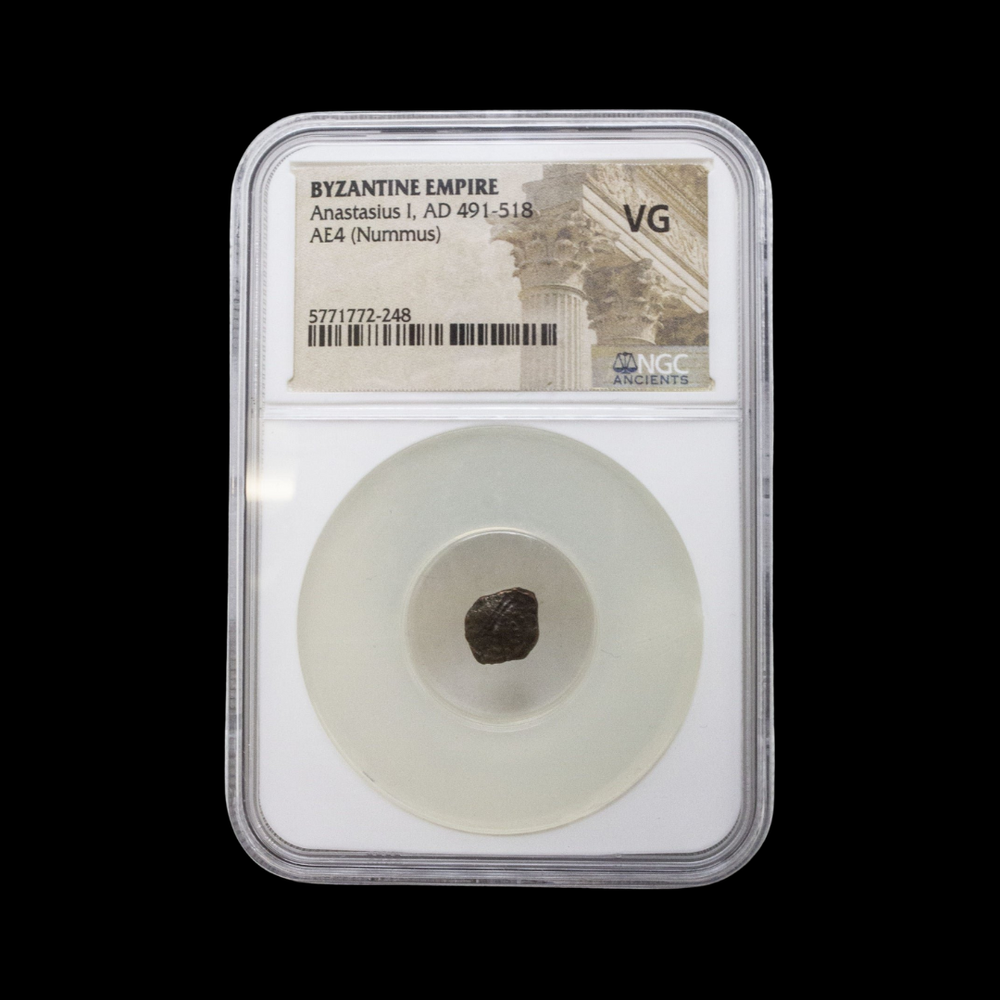 Anastasius Roman AE4 (about 1,505-1,535 years ago) — Kinzer Coins