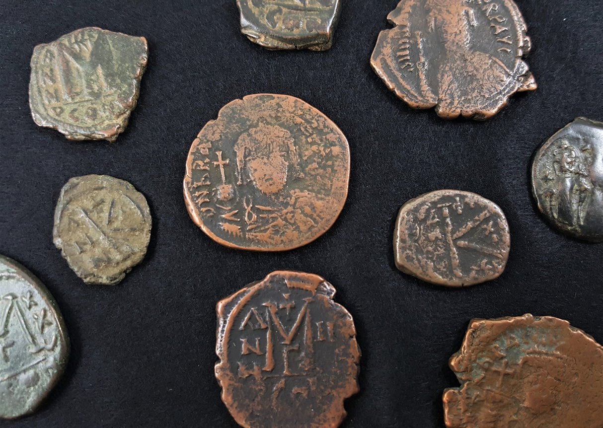 Byzantine Bronze Follis of Emperor Heraclius (about 1,400-1,380 years ago)