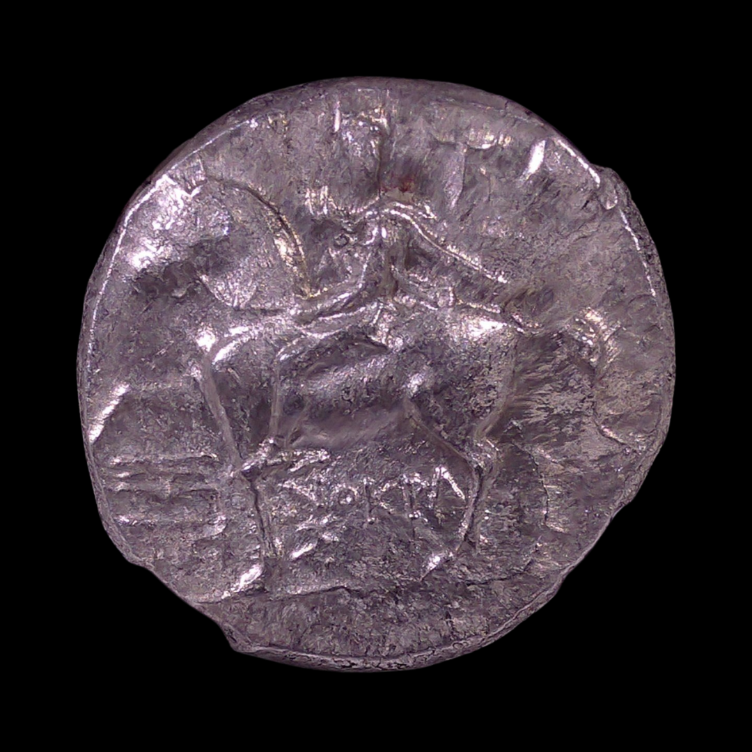 Silver Didrachm from Taras in Calabria (about 2,250 years ago)
