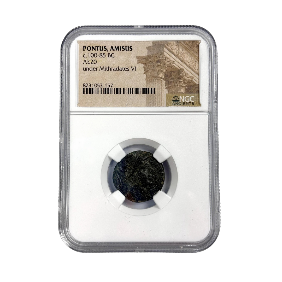 Pontus, Amisos Bronze — Ares War-God Type, Struck Under Mithradates VI, NGC-Certified