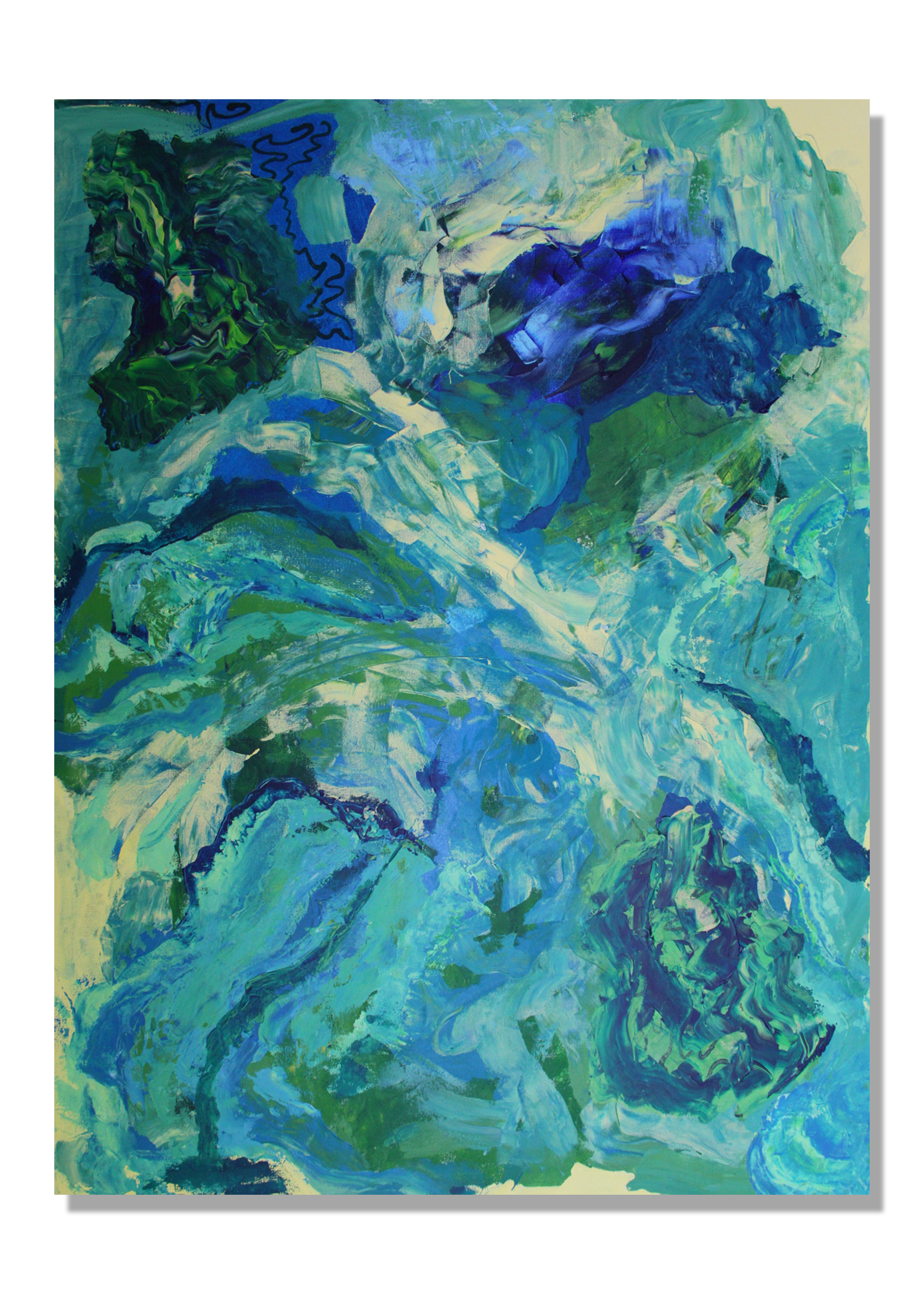 aliennation (2025) 
3'x4' 
acrylic on canvas