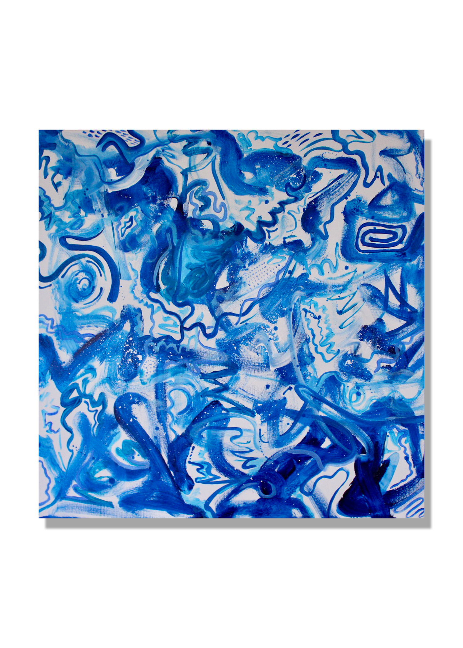 flow (2022) 3'x3' acrylic on canvas