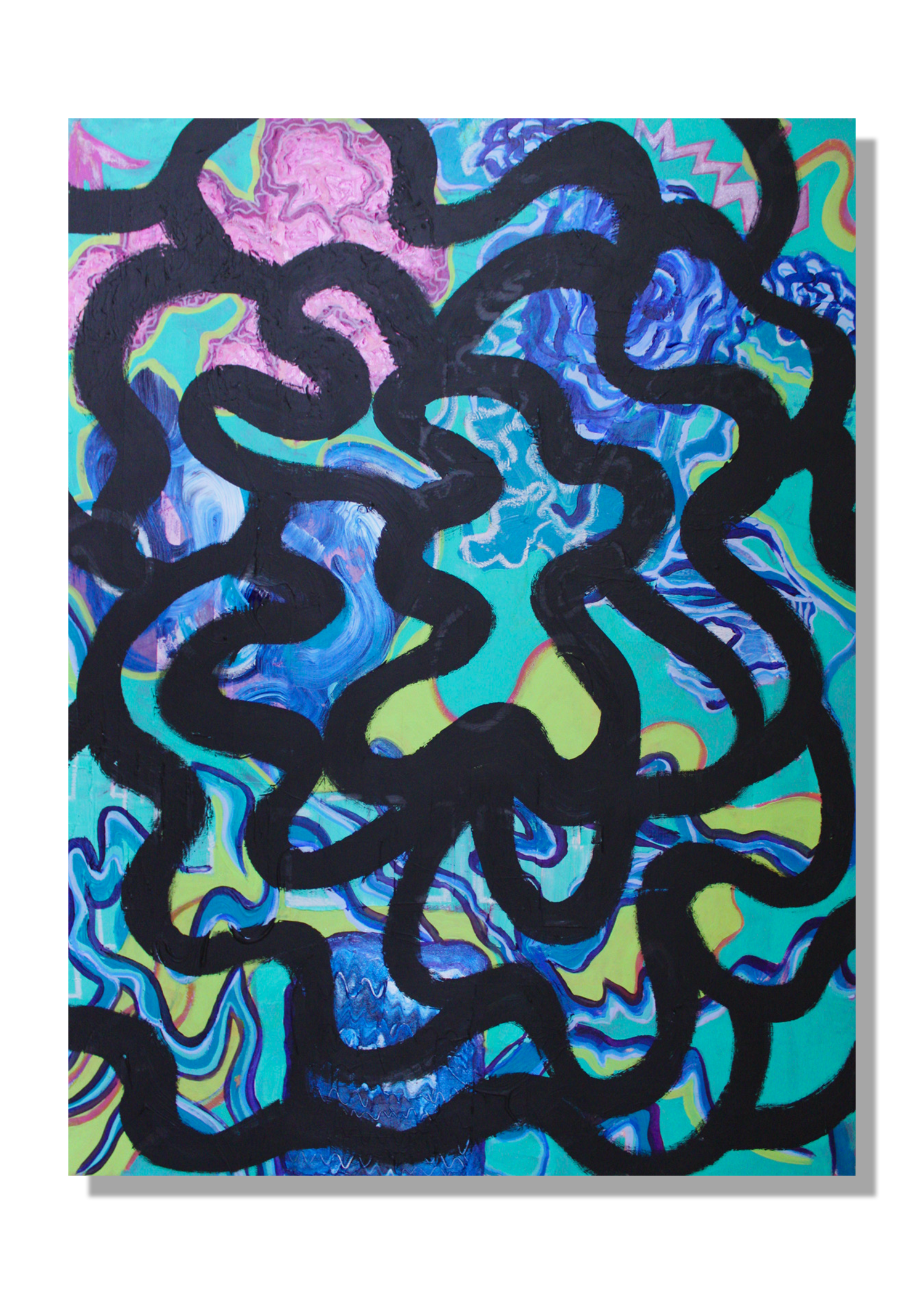 searching (2023) 3' x 4' acrylic on canvas