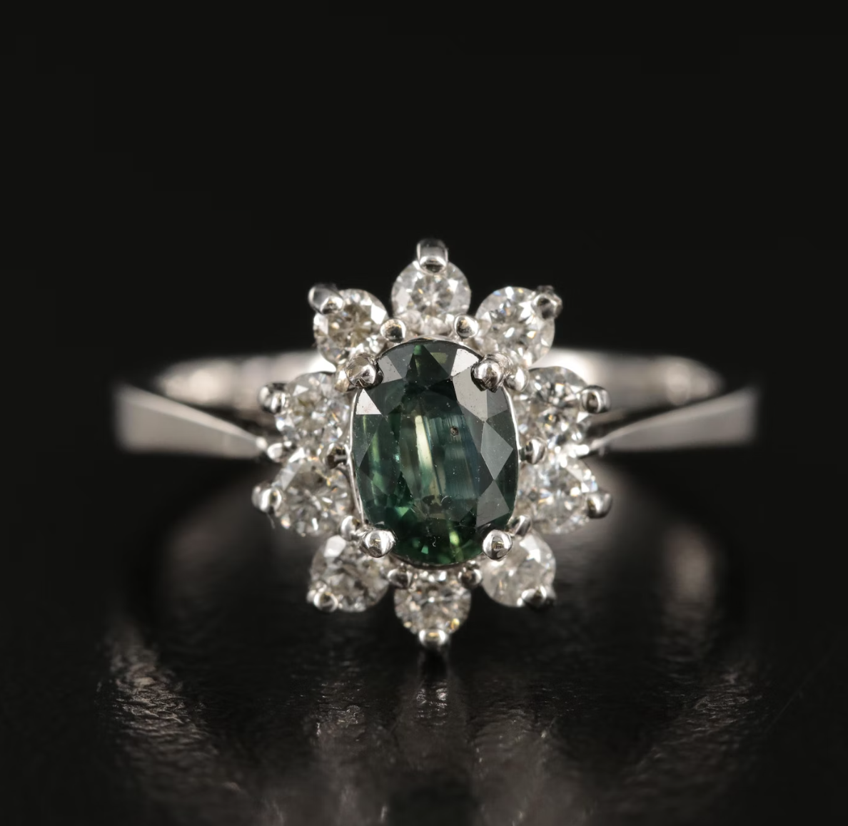 Sapphire Diamond Princess Diana Ring Certified 6 Ct Lab Created Solid  Platinum | eBay