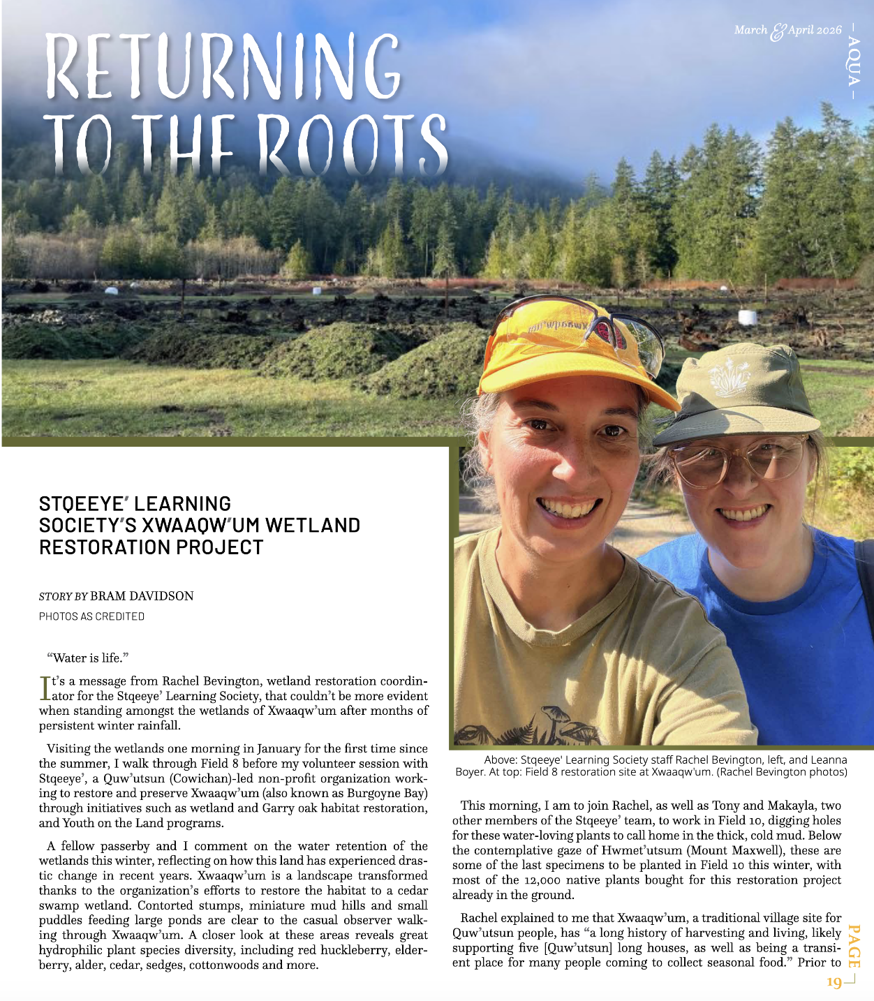 Article in Aqua Magazine