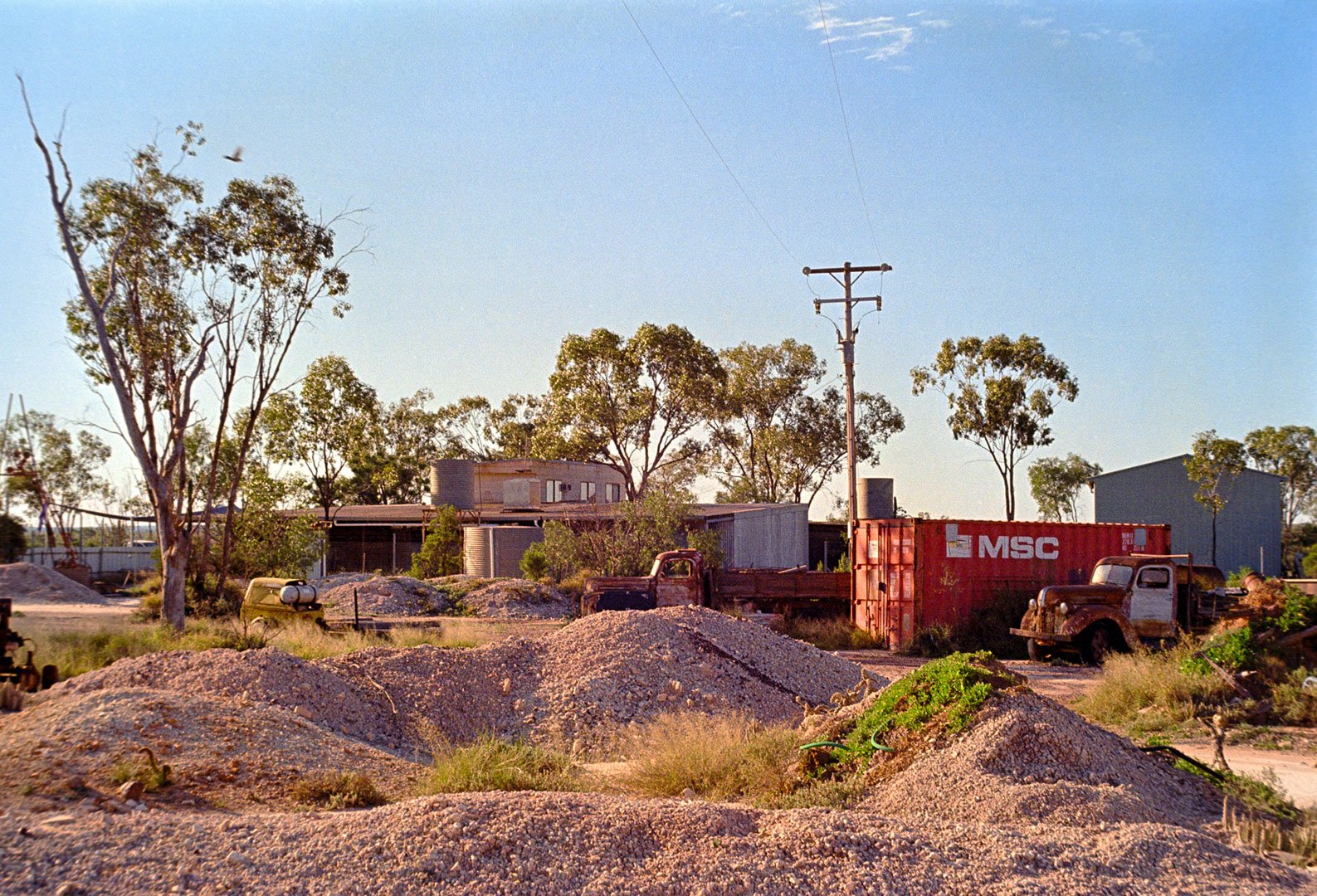 An example of refuse left behind afeter mining for opals in Lightning Ridge.