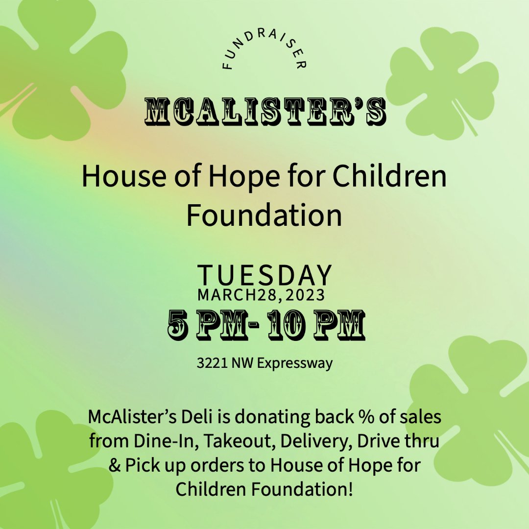 McAlister's Deli Fundraiser