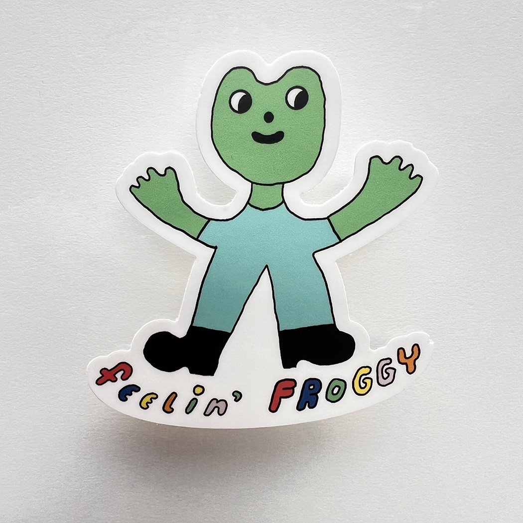 feelin' froggy sticker