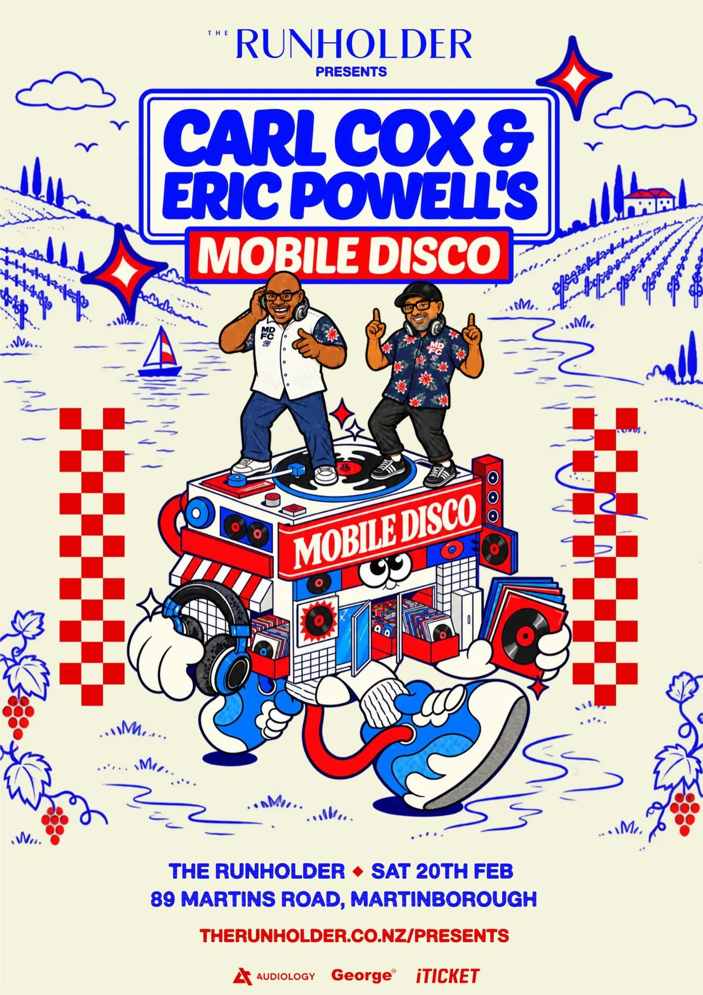 The Runholder Presents Carl Cox & Eric Powell's Mobile Disco in Martinborough February 20 2027