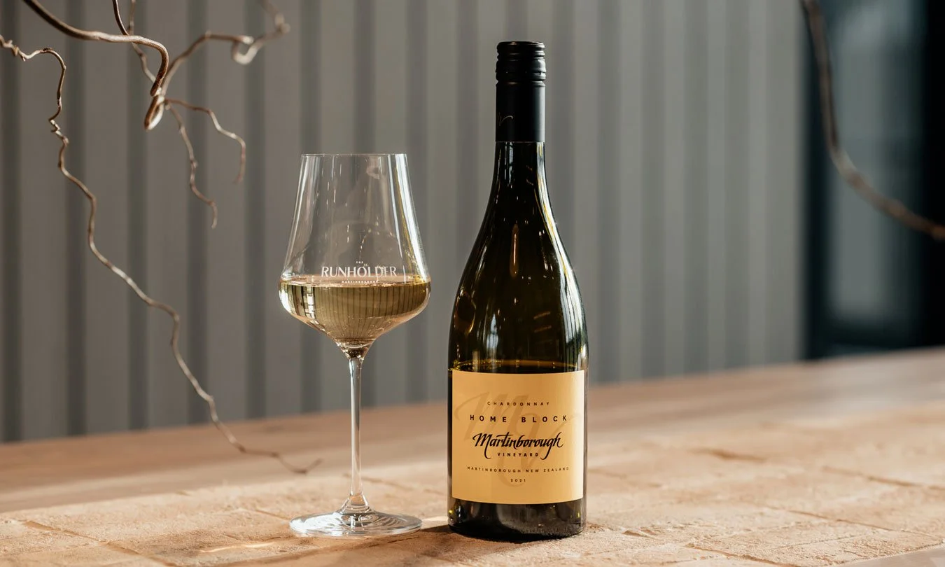 Martinborough Vineyard Home Block Chardonnay Glass The Runholder Cellar Door