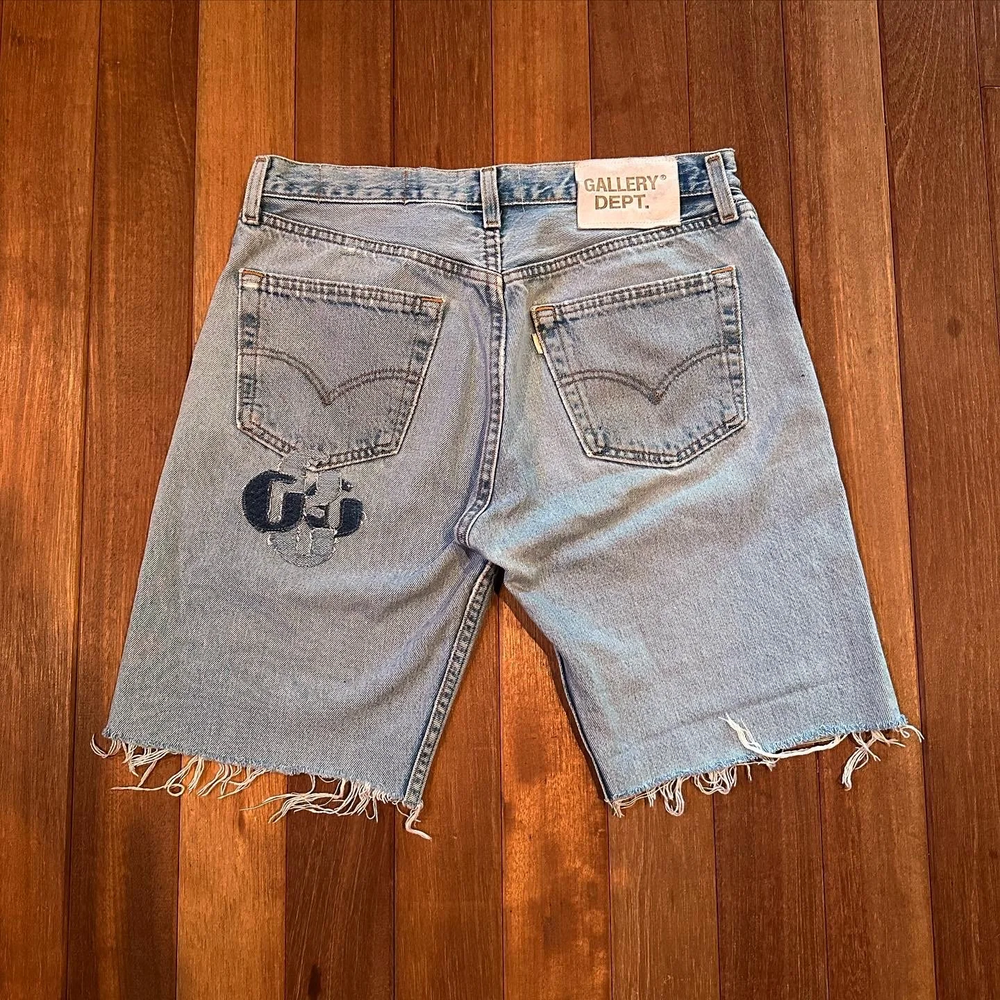 GALLERY DEPT パッチワーク デニム ショートパンツ ライトインディゴ Gallery Dept G Patch Denim Shorts (30) — MichaelSuns