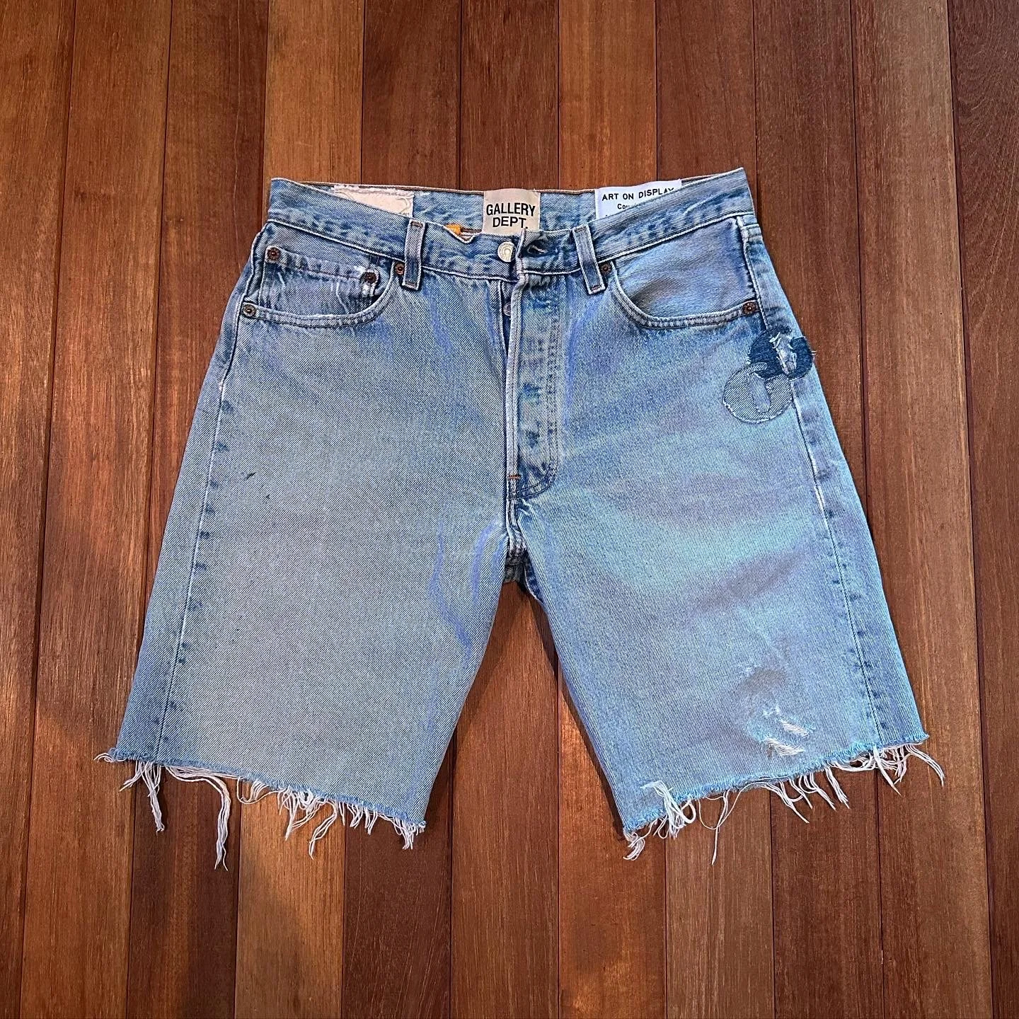GALLERY DEPT パッチワークデニムショートパンツS GALLERY DEPT. PATCHWORK DENIM ZUMA SHORTS | BLUE