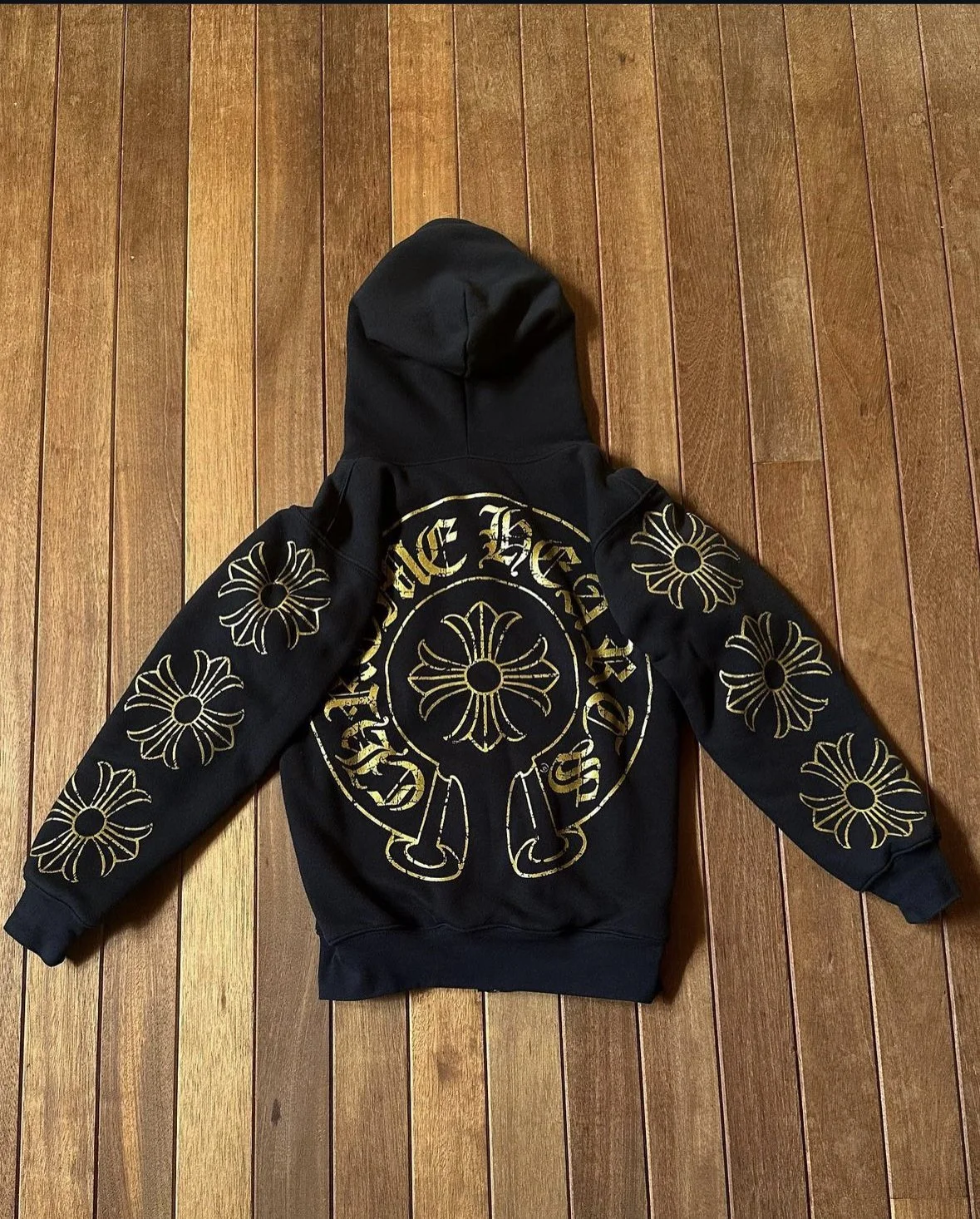 【美品】Chrome Hearts DGR ZIP GROVE Chrome Hearts Golden Thermal Dagger Zip Hoodie (S) — MichaelSuns