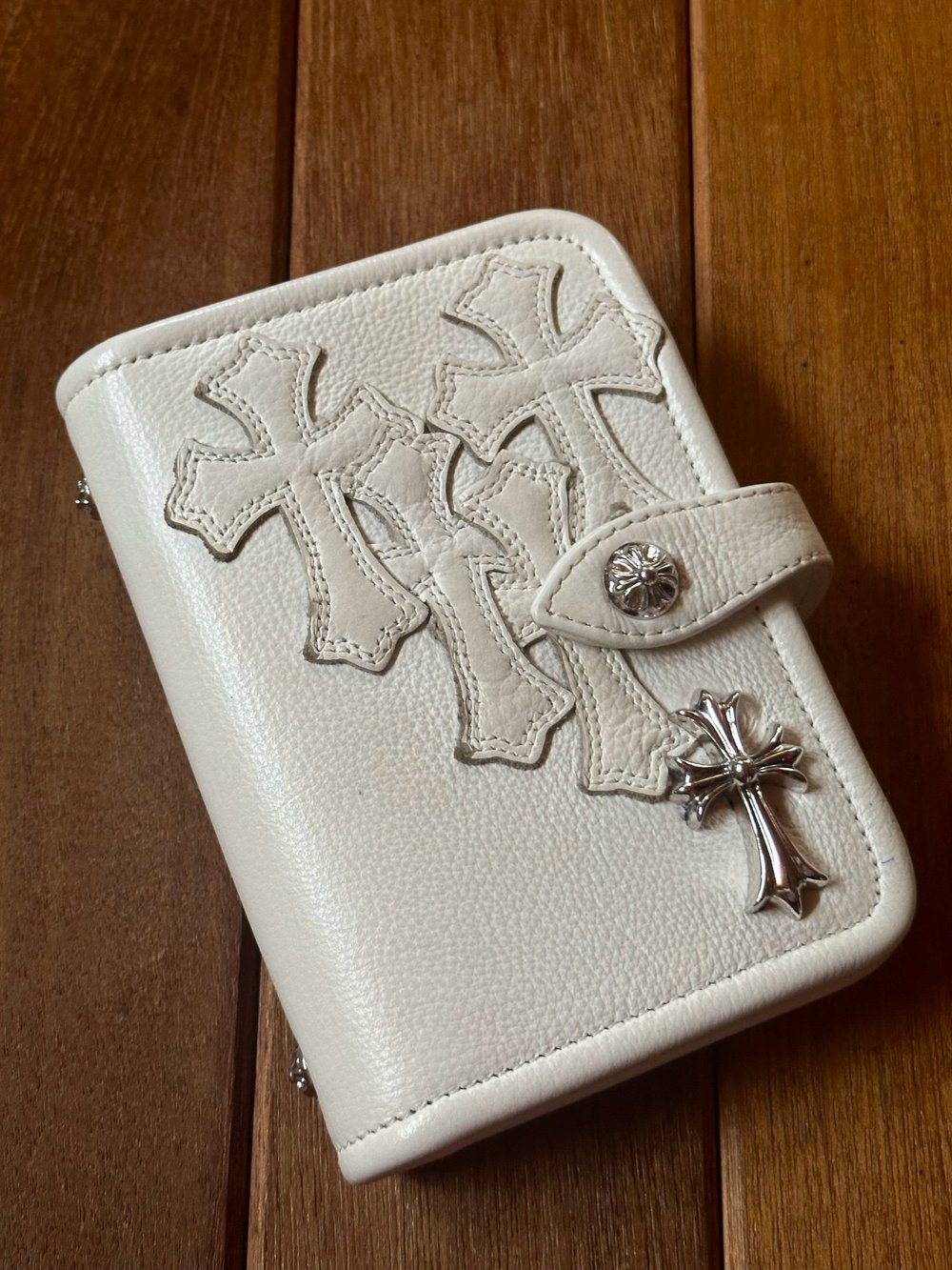 Chrome Hearts White Patch Rhodium Cross Notebook — MichaelSuns