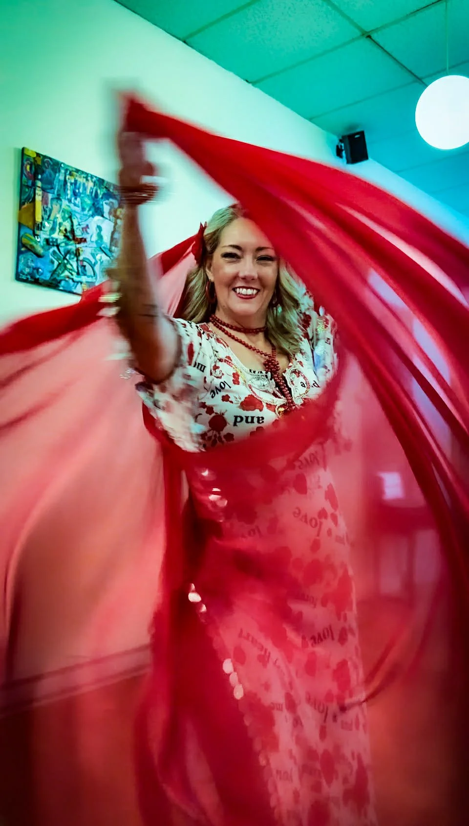 red veil bellydance love.JPG