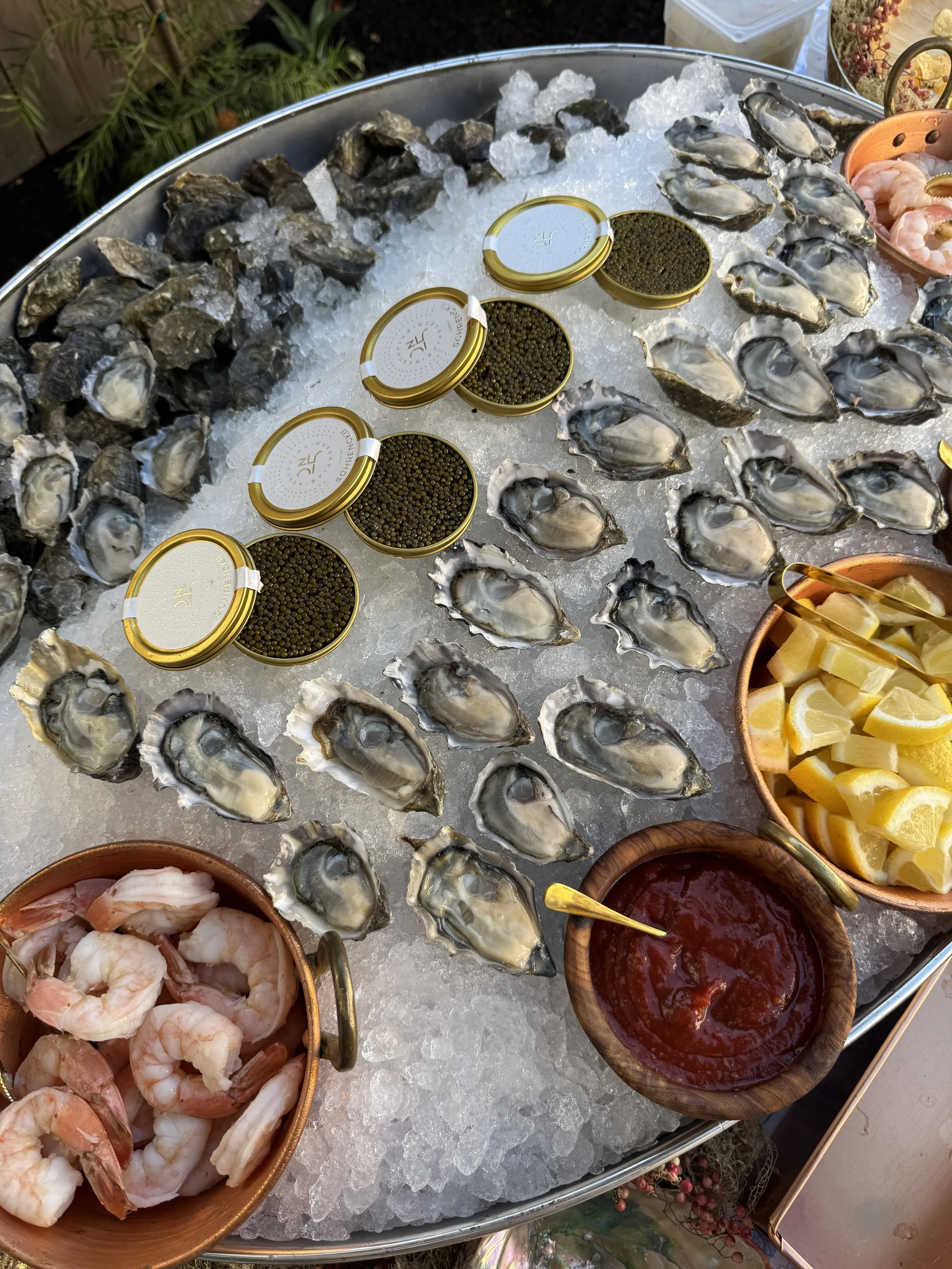 oyster bar fun mom caviar prawns.jpg