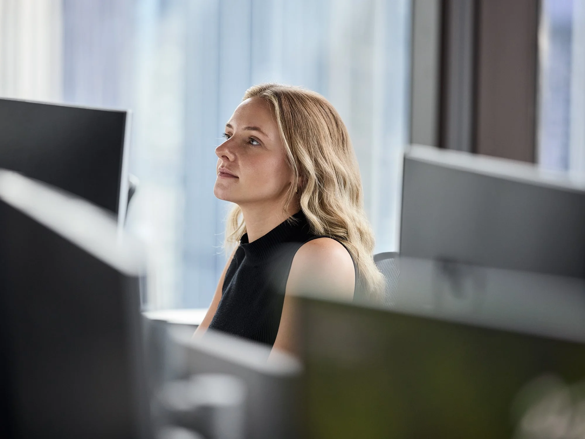 Woman working at computer