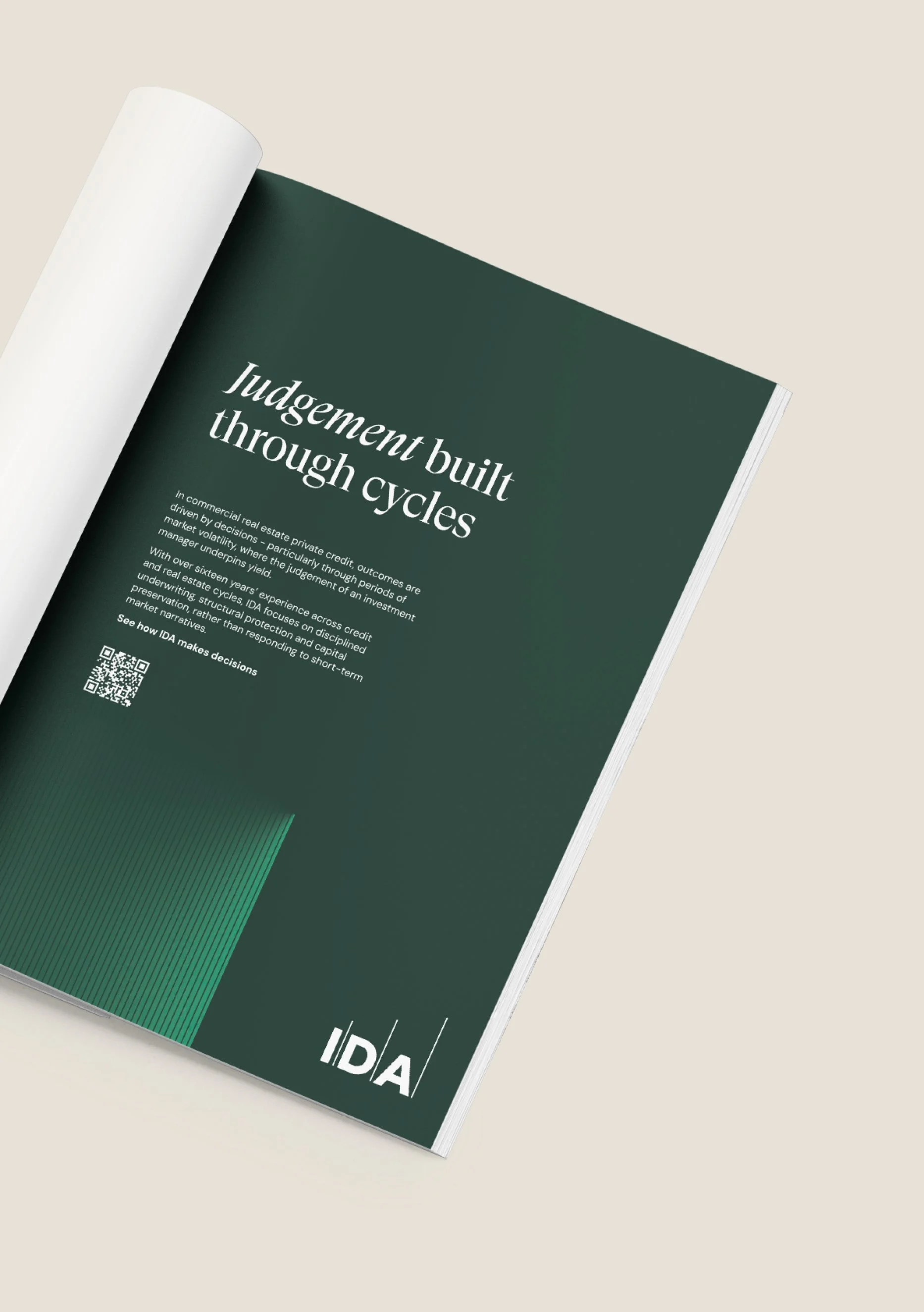 Full page advert design