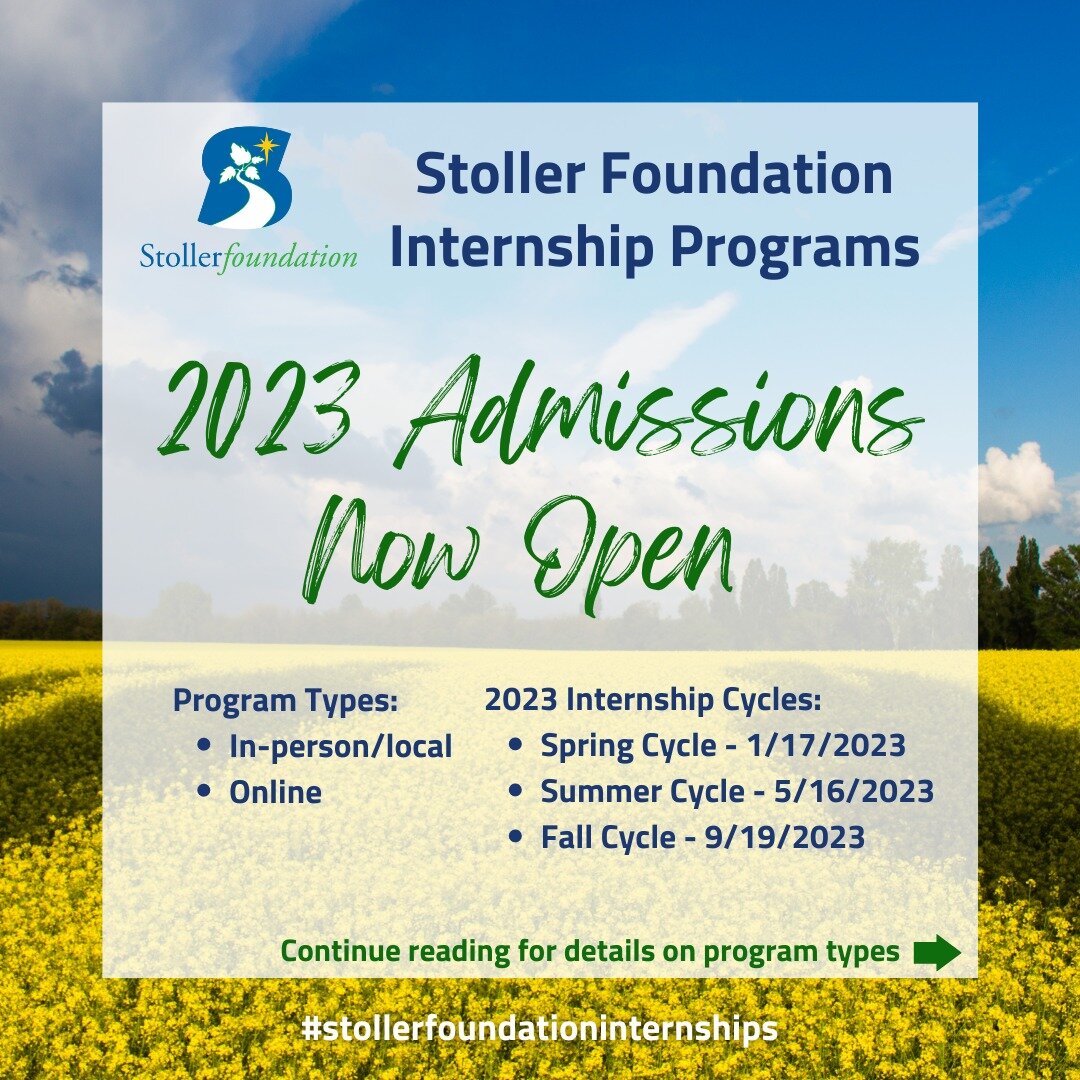 Stoller Foundation Internship Program admissions for 2023 are open! Learn more about how to apply to our internship program by visiting our website.

#stollerfoundation #stollerfoundationinternships #intern #internship #nonprofit #evangelism #wearest