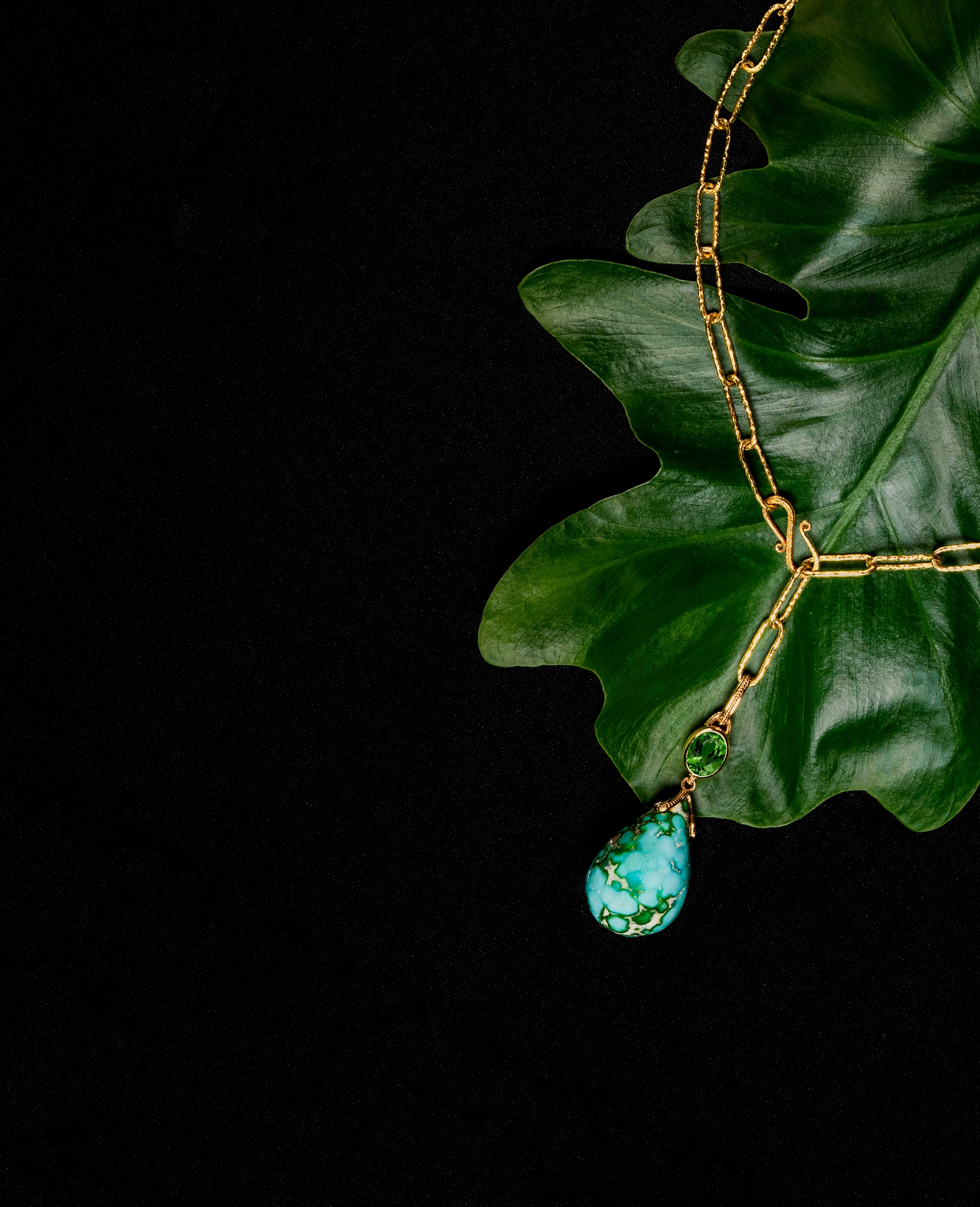 Sonoran Turquoise Robert Guild Necklace Pendant DARK.jpg