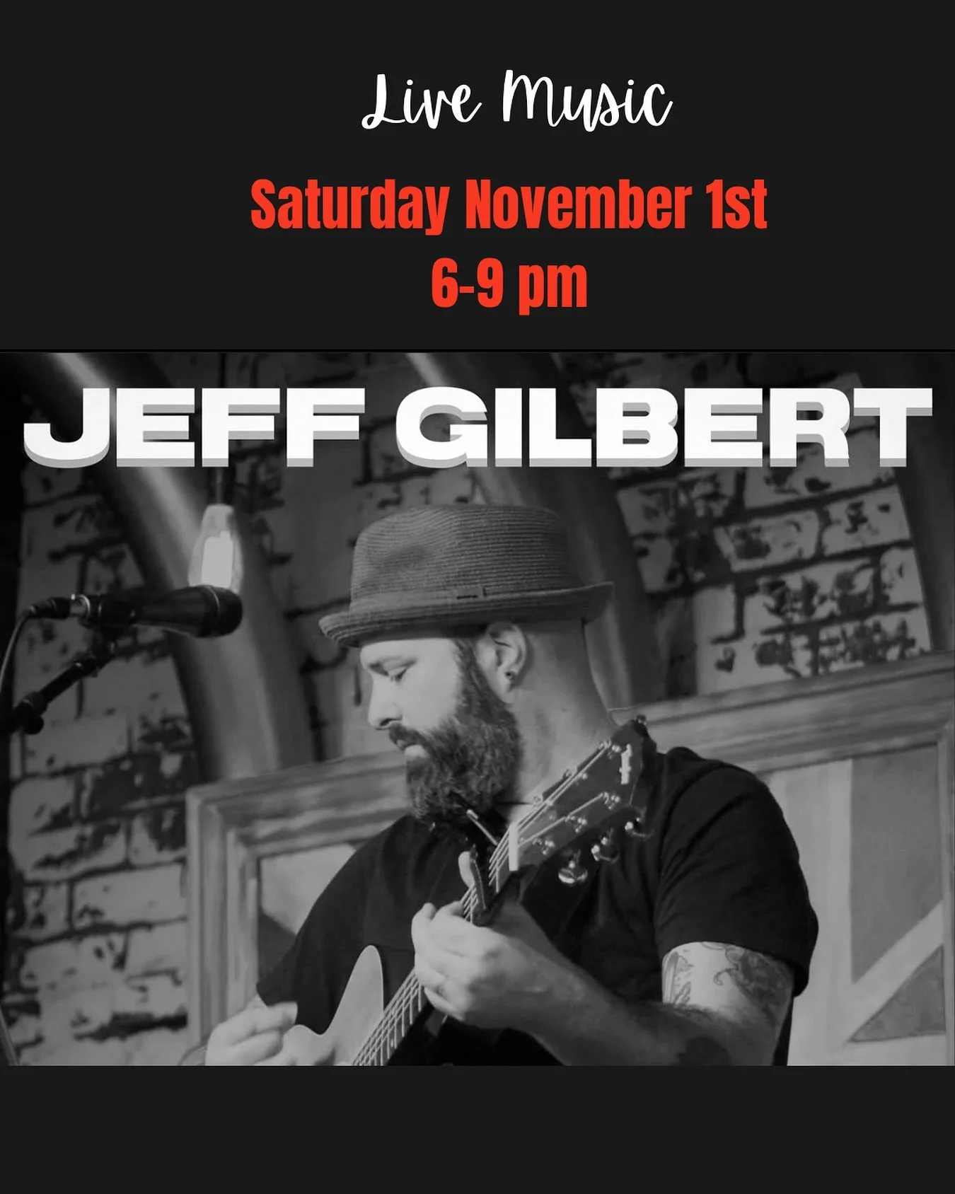 Join us this Saturday November 1st from 6-9 for live music with @jeff_gilbert_music outside at the Pub!
#casagrandeaz #foodtrucks #craftbeer #livemusic