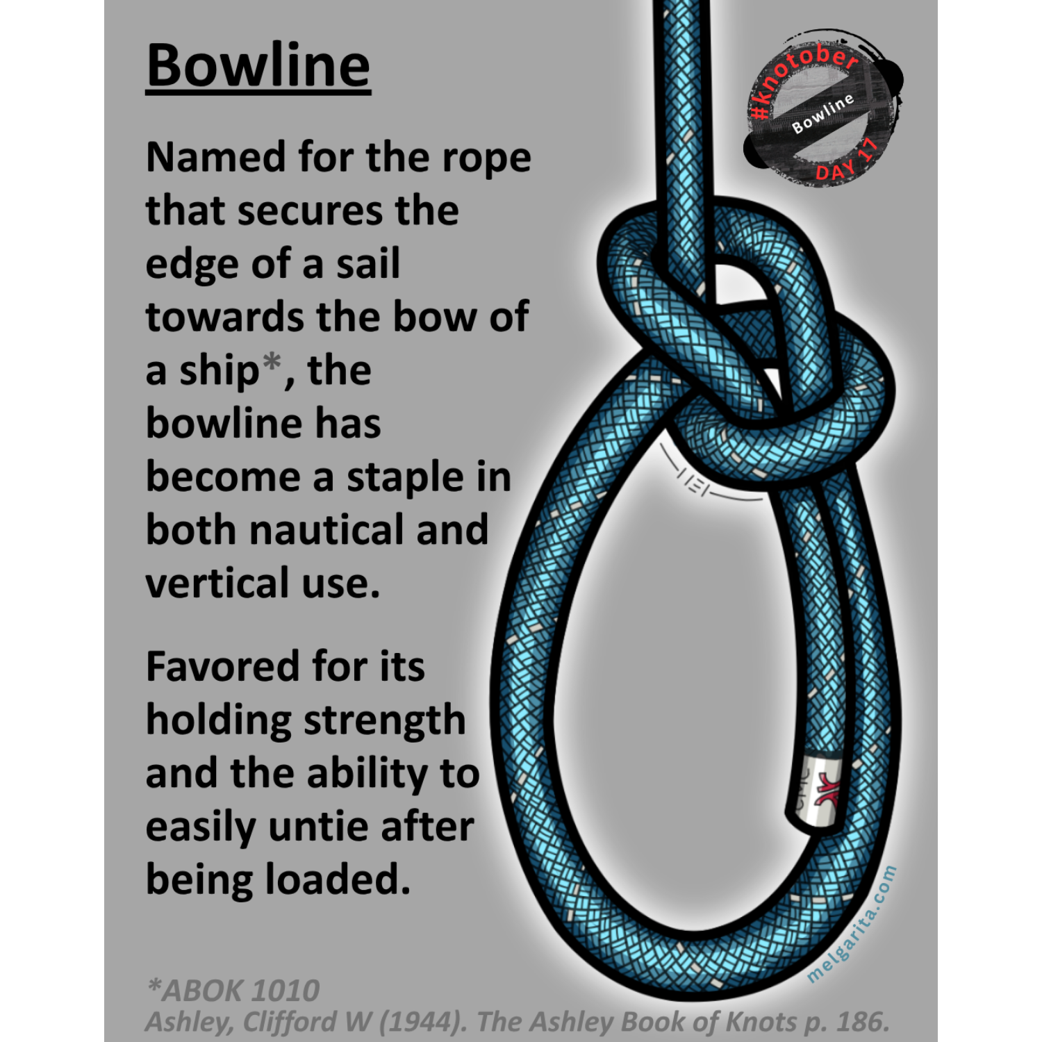 Bowline knot inforgraphic