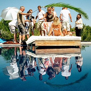 Behind the scenes on an Estée Lauder shoot in Ibiza, photographed by Sam Faulkner