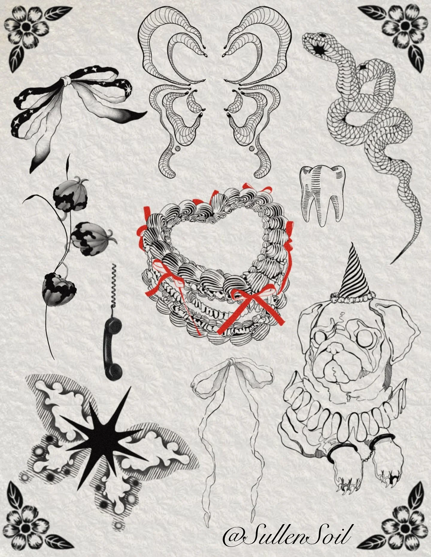 Come hang at our Flash Day @lamaison.tattoo 
This Sunday Nov 23 🤍🤍🤍

If you&rsquo;ve been wanting to get a cute little banger from me &amp; the other artists this is a great time to scoop specially priced flash for the event ✨ 

Can&rsquo;t wait t